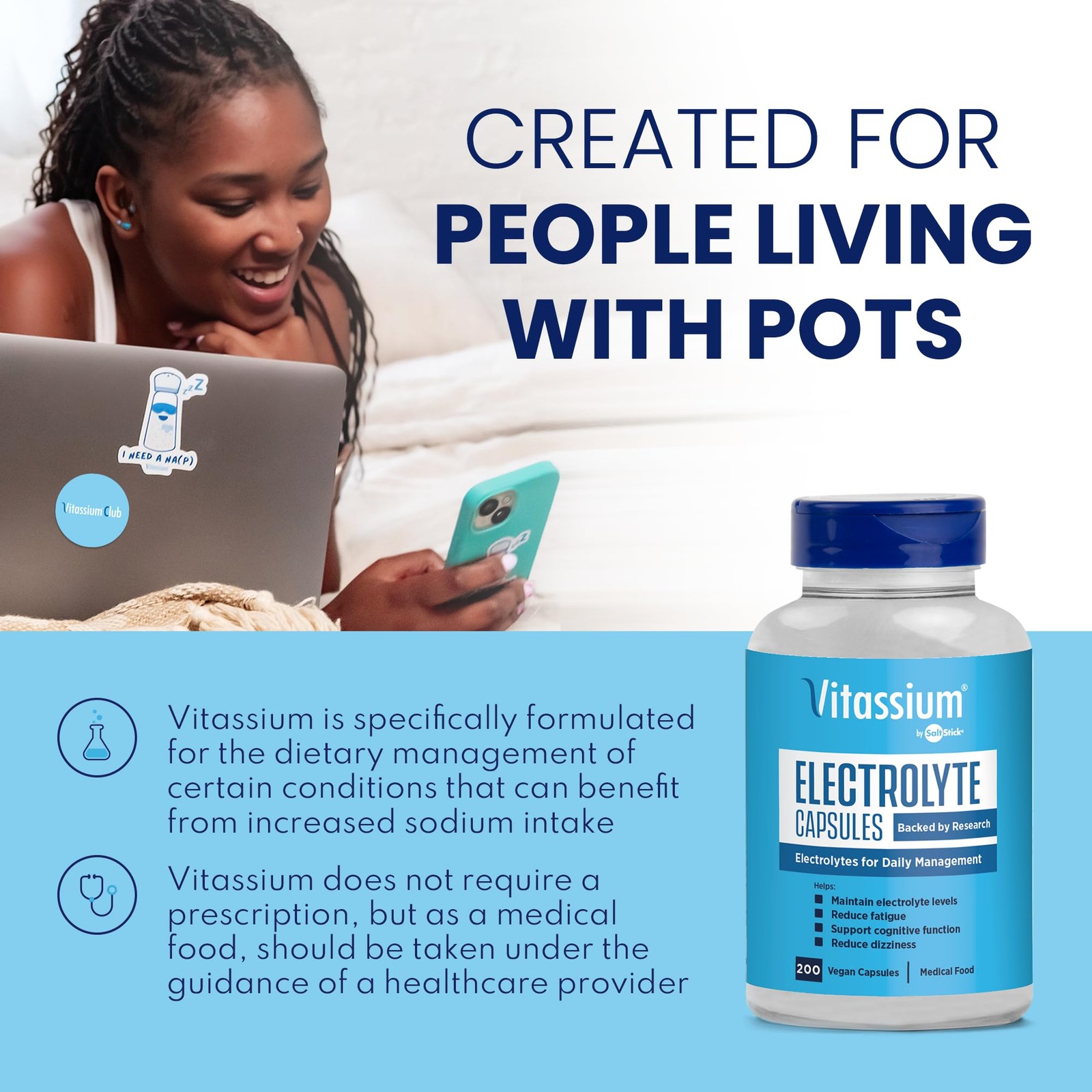 Vitassium Electrolyte Capsules, Electrolytes for The 100 Count (Pack of 1)