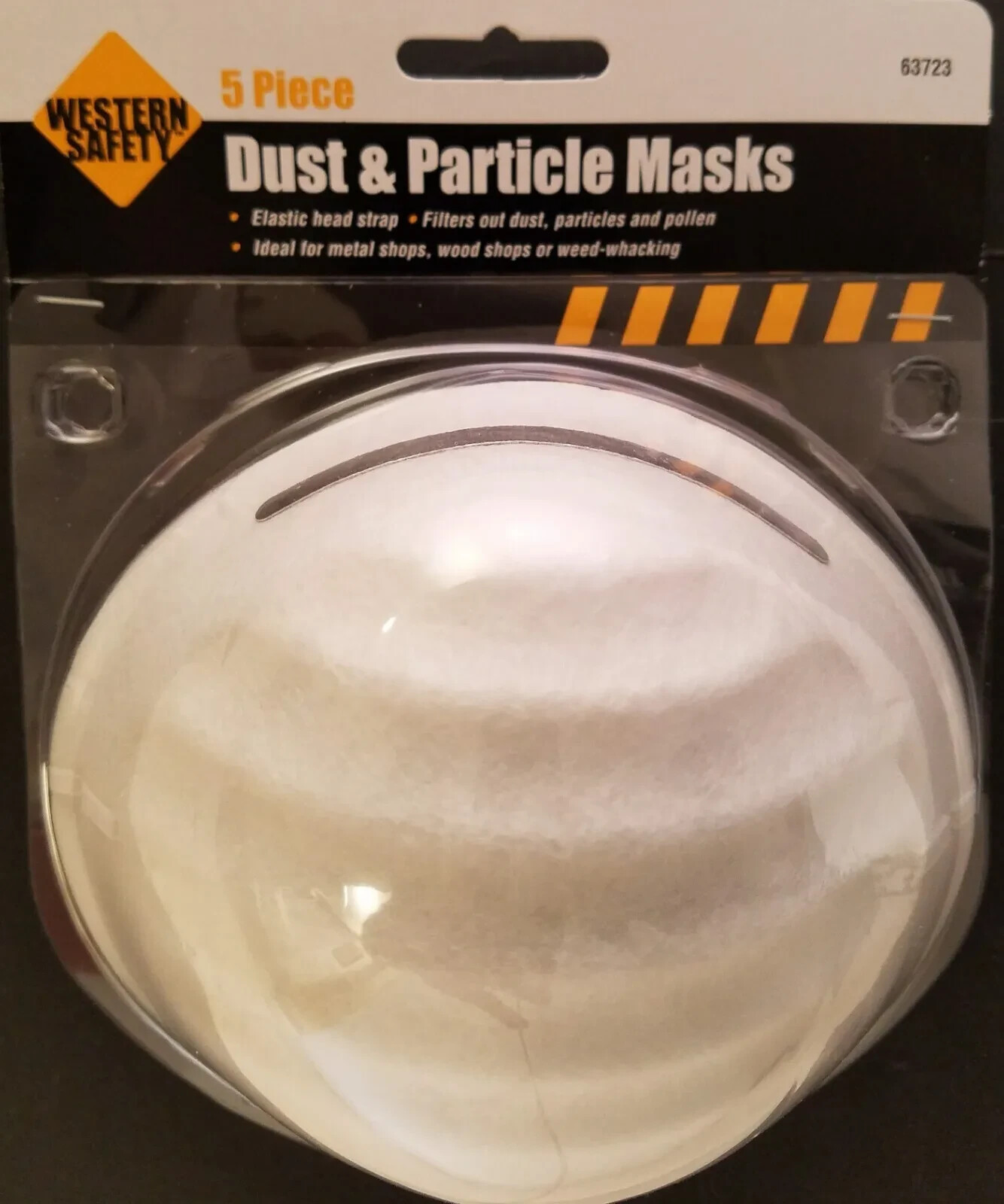 Western Safety Dust & Particle Face Masks Protection 5pc Sealed Pack