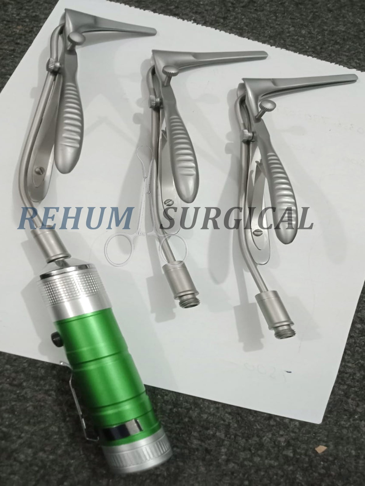 ​Set of 3 Fiber Optic Nasal Speculum ENT Diagnostic Instruments with LED Light S