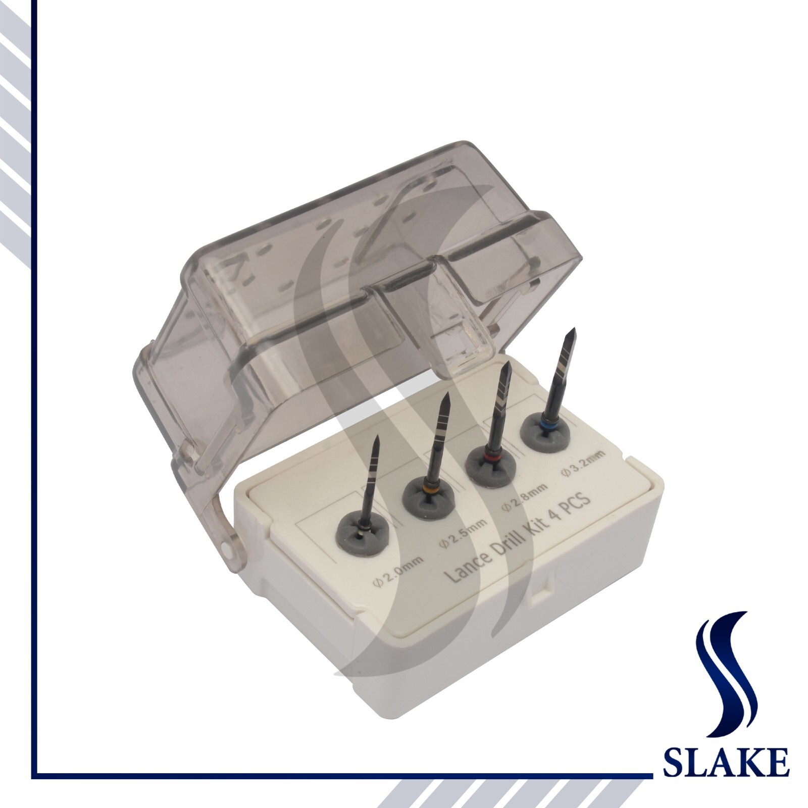 Lance Pilot Drill 2.0mm 2.5mm 2.8mm 3.2mm Dental Steralization Box SLAKE
