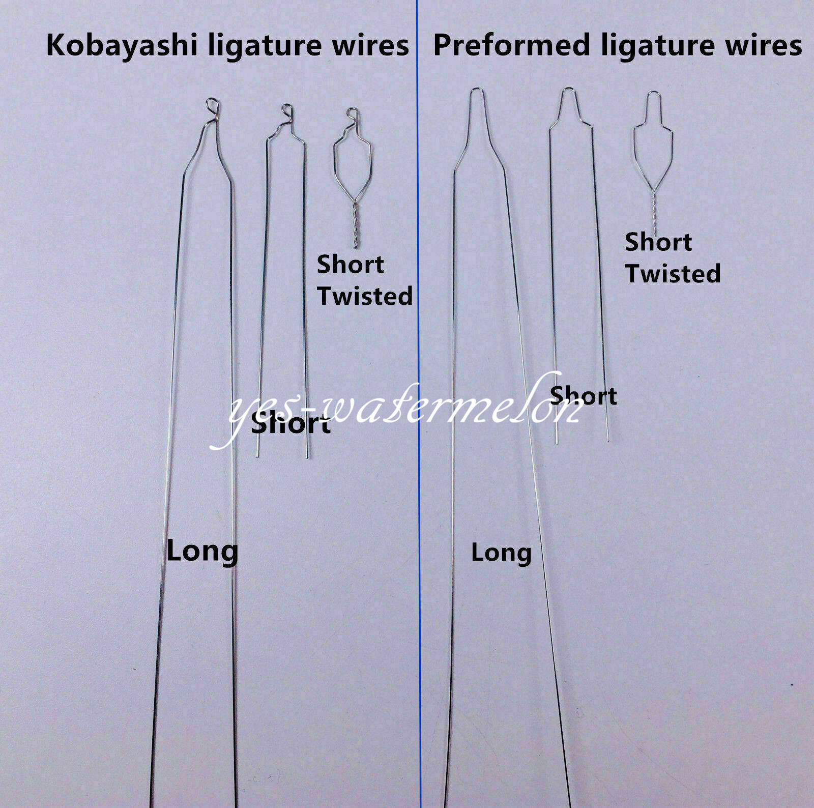 100 Pcs Orthodontic Dental Preformed/Kobayashi Ligature Wire L/S/Twisted