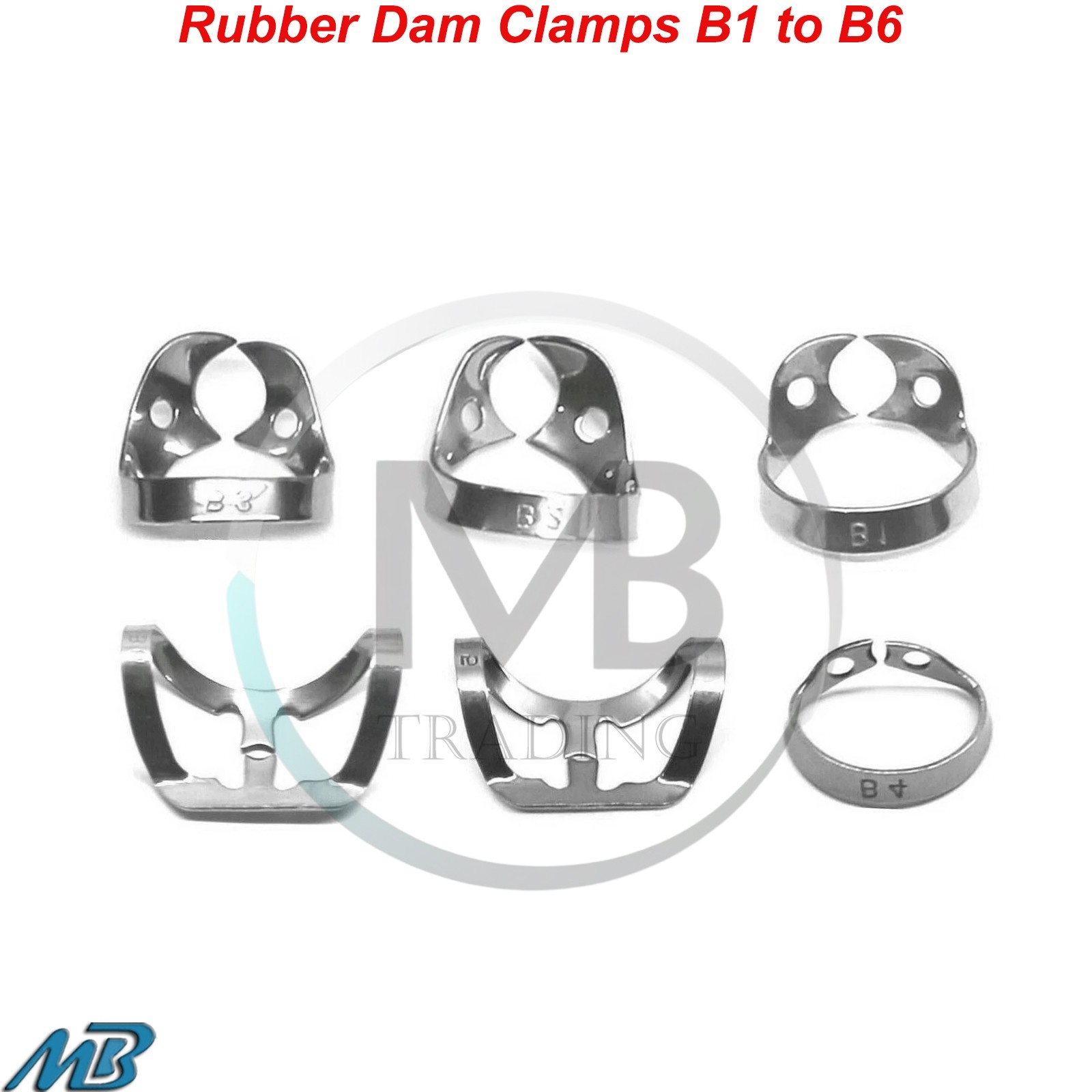 Universal Rubber Dam Brinker Clamps Upper Lower B1,B2,B3,B4,B5,B6 Dental Tools