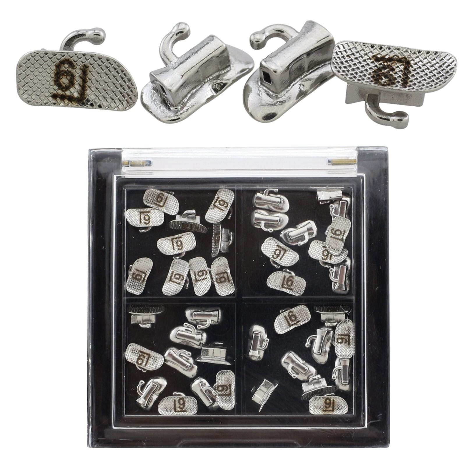 40Pcs Orthodontic Buccal Tubes Dental 1st Molar Roth Tubo Ortodoncia UR UL LL LR
