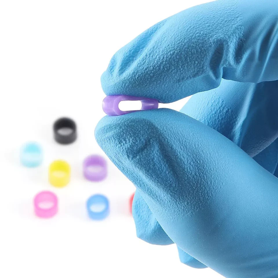 10 Colors 100 Pcs/Box Big 6*8*5mm Dental Instrument Silicone Color Code Rings
