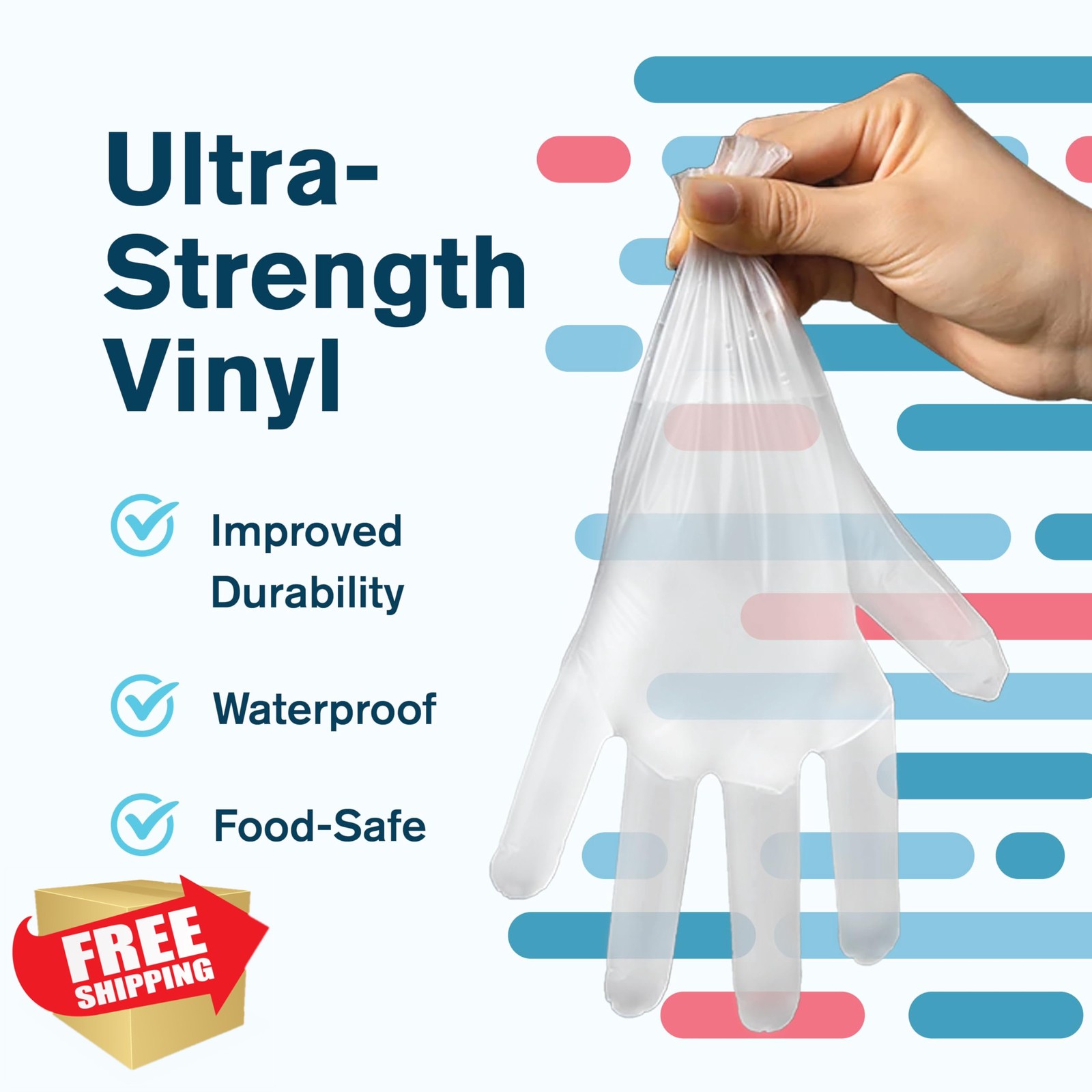 Ridex Medium Vinyl Gloves 100 Count