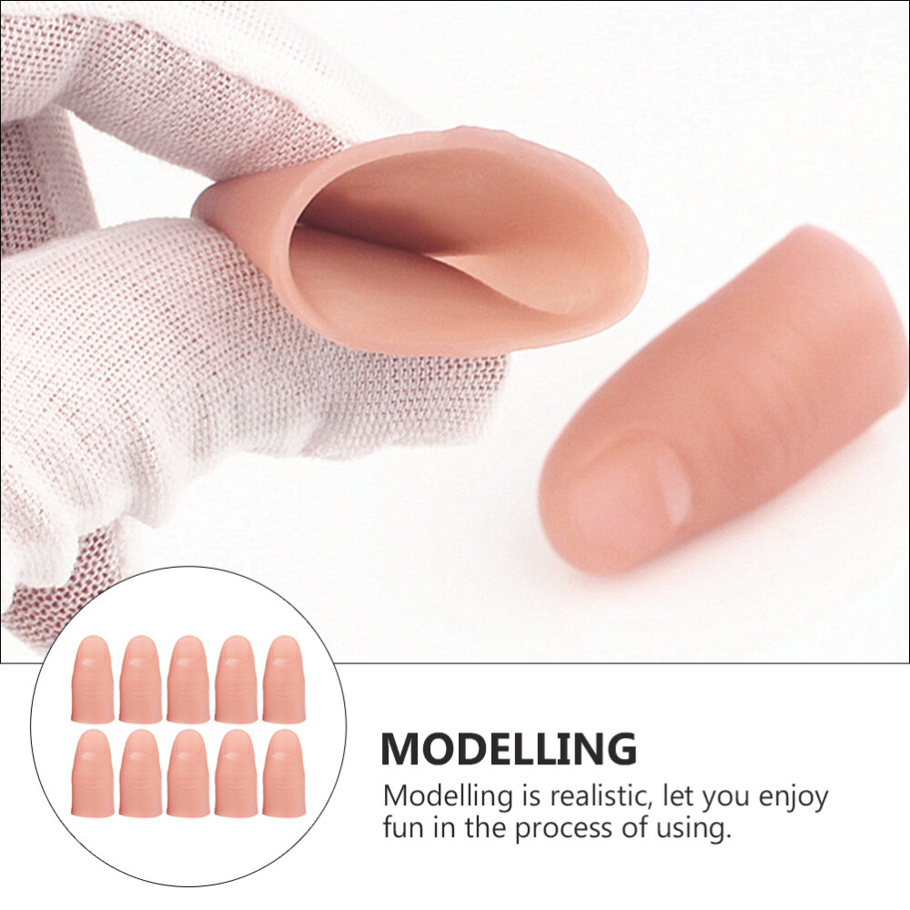 10Pcs False Finger Support Fingertip Protector Fake Finger Toy Trick Finger
