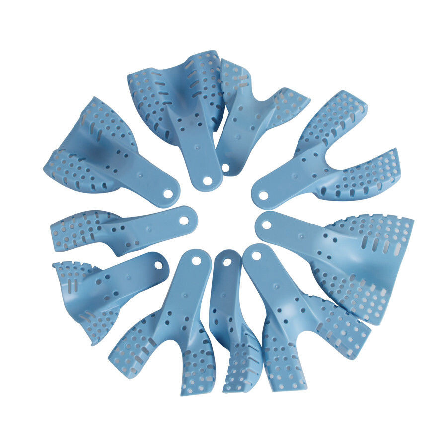 Dental Impression Tray Perforated Plastic Upper Lower (CHOOSE SIZE) 1 Bag of 12