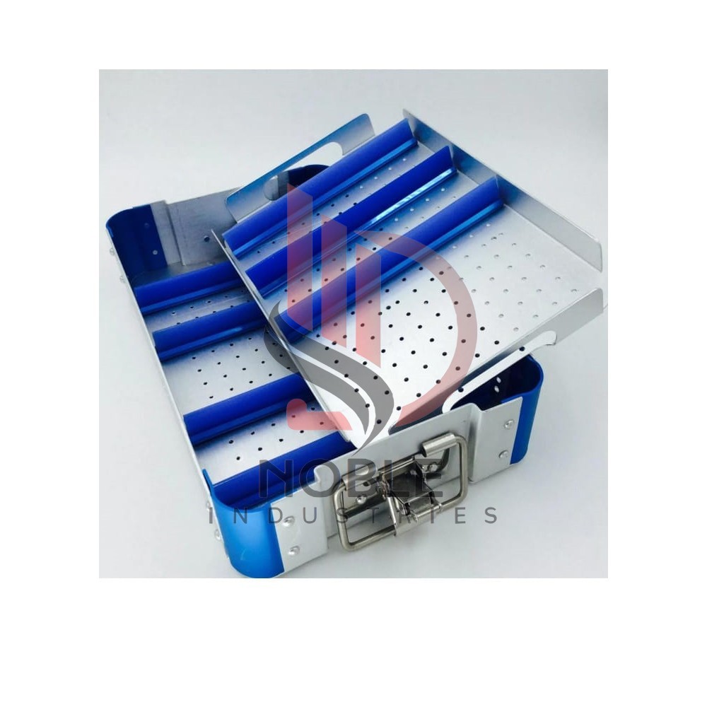 Aluminium Alloy sterilization tray case double level surgical instrument case