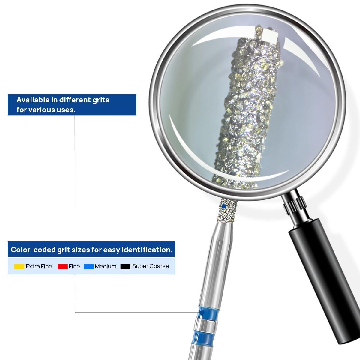Dental Zirconcut Diamond Bur Cutting Zirconia Ceramic For High Speed Handpiece