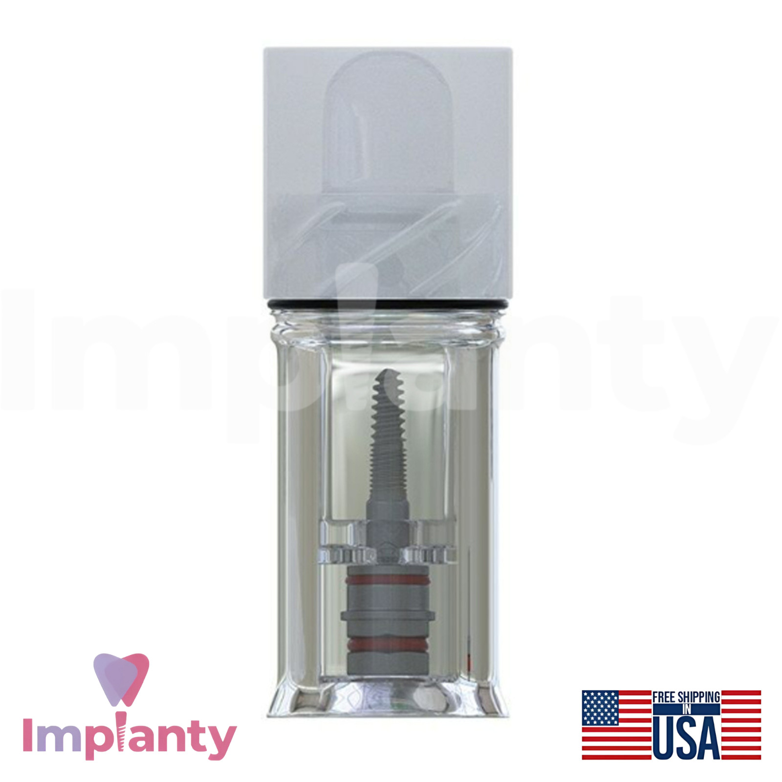 5x Spiral Smart Dual Thread Geometrical-Shaped Dental Fixture Int Hex 2.42mm