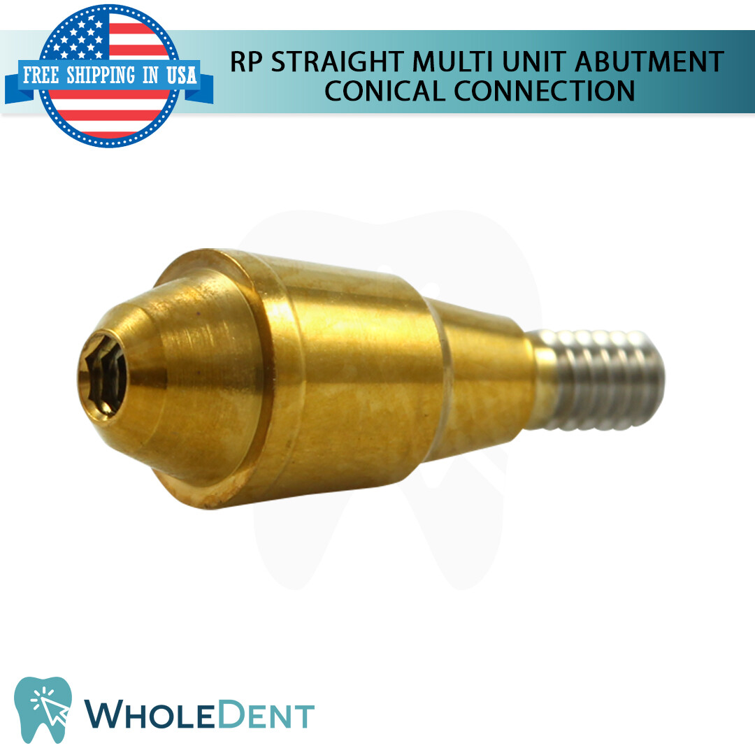 1x Regular Straight Multi Unit 1.6mm Prosthetic Plastic Sleeve Conical Hex 2.65