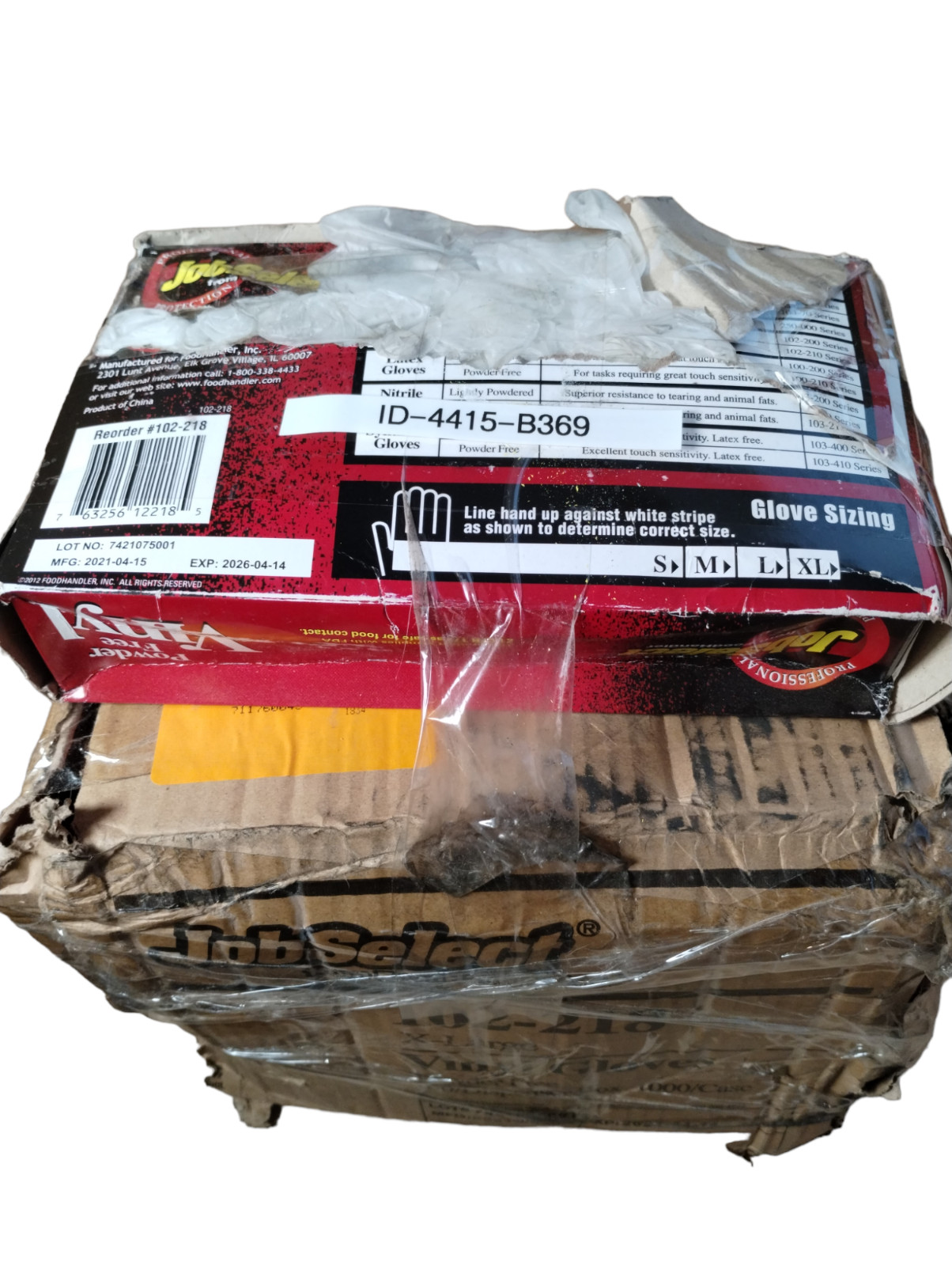 NEW JobSelect Food Handler Powder Free Vinyl Disposable Gloves XL 9 Boxes X 100