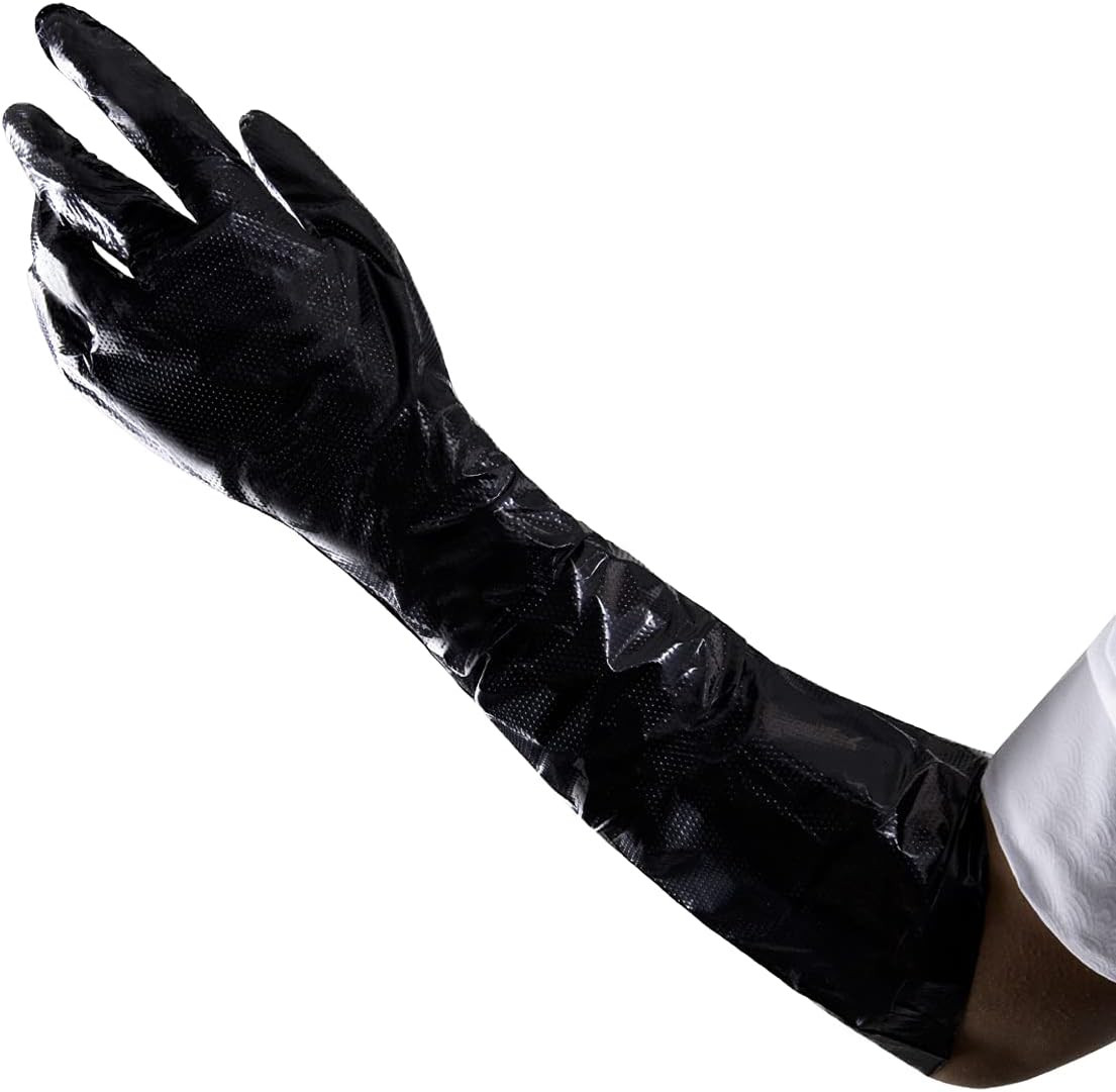 20″ Elbow-Length Long Polyethylene (PE) Disposable Gloves, Long Plastic Gloves F