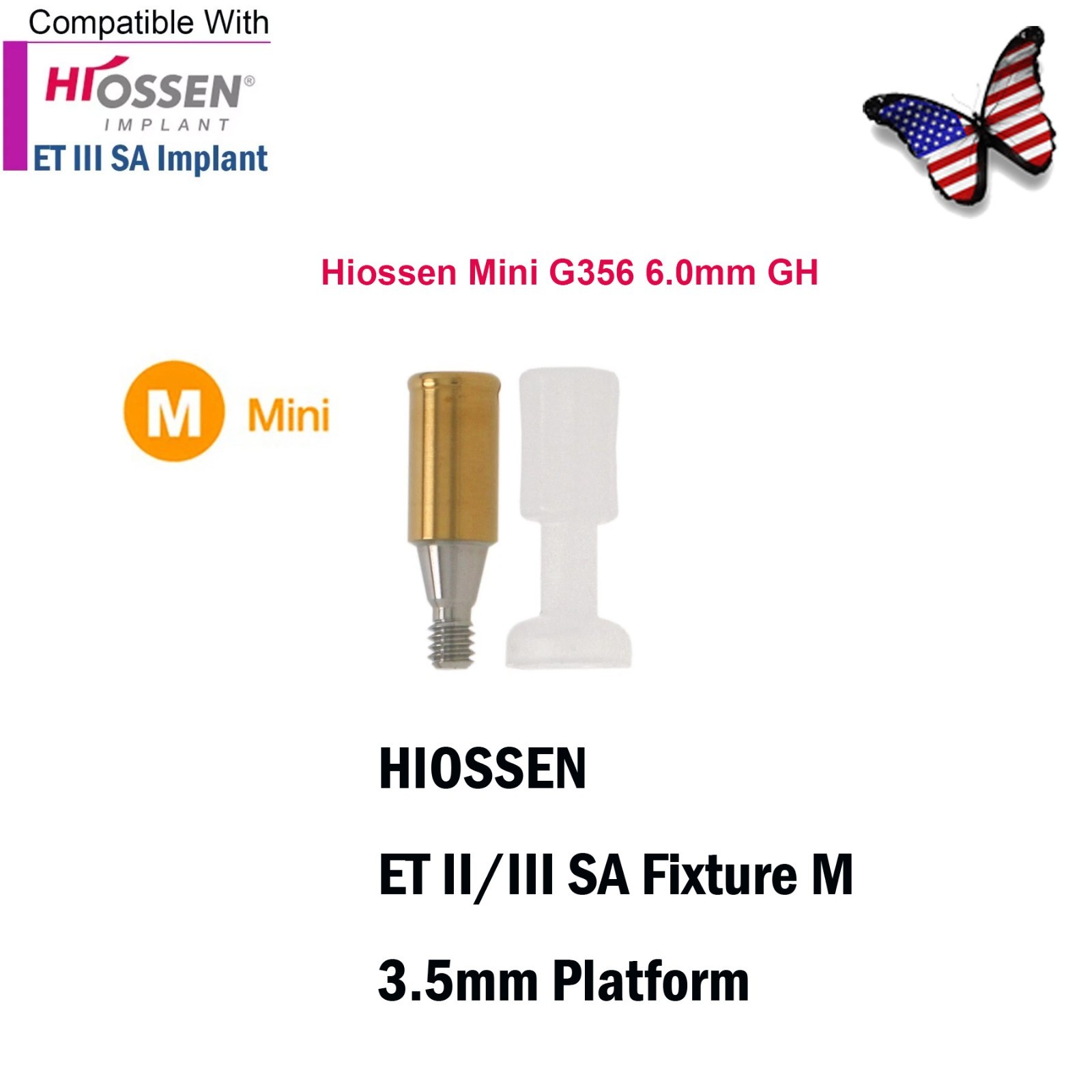 Dental Locator Abutment Compatible Hiossen Osstem Regular Mini Platform Titanium