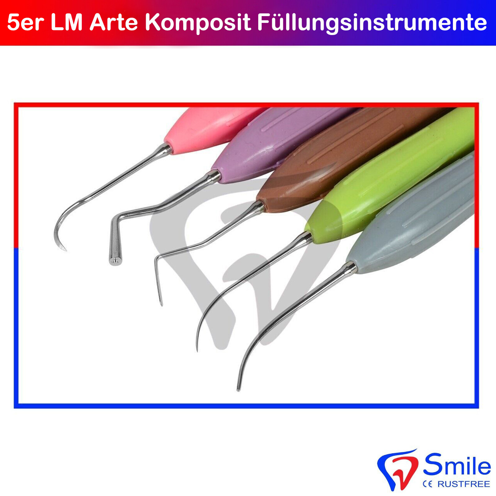 Filling Instrument Composite 5 Pack LM Arte Dentist Conservative Modeling