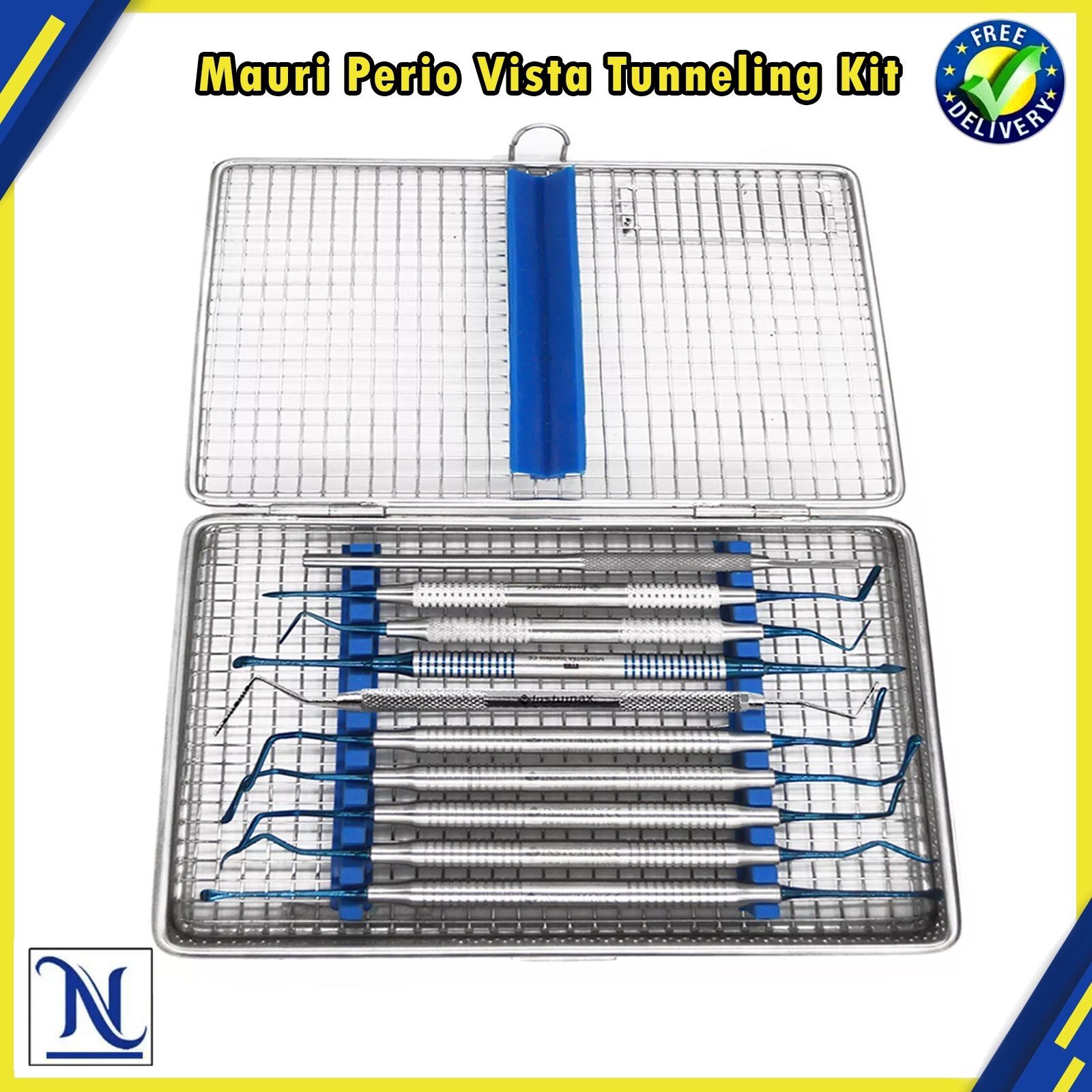Vista Tunneling Kit – Mauri Perio Dental Implant Surgical Instruments Set