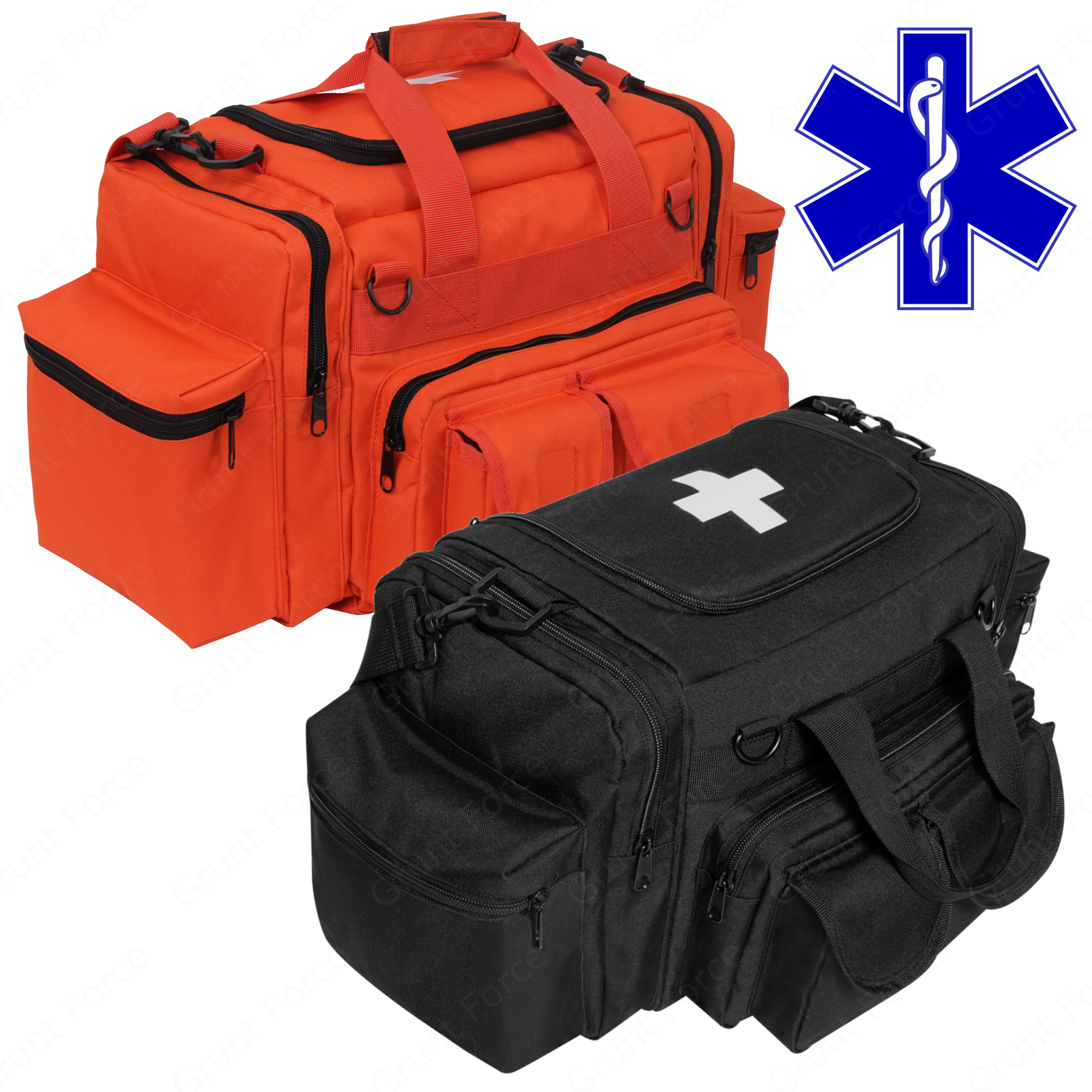 EMT Field Bag EMS Trauma Emergency Medic Shoulder Bag w/ Cross