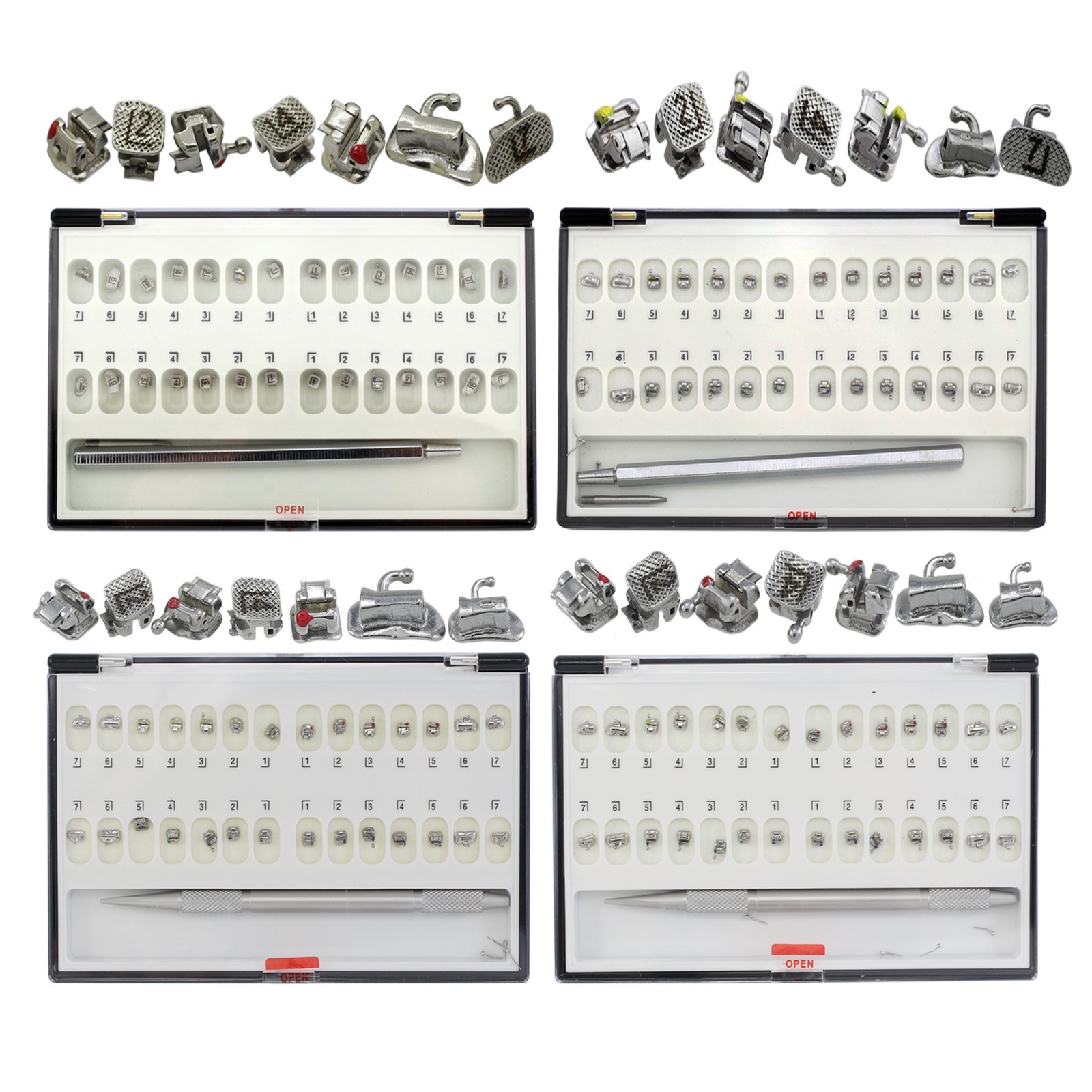 Thomas M Orthodontic Metal Brackets Passive Ceramic Brace Roth 022 Damon Q Clear