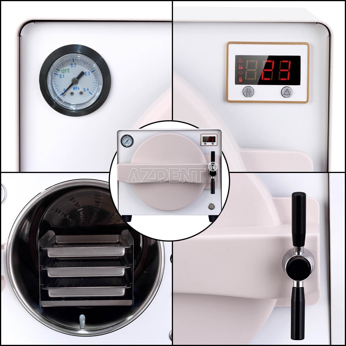 18L Dental Medical Autoclave Steam Sterilizer Vacuum Sterilization Automatic UPS