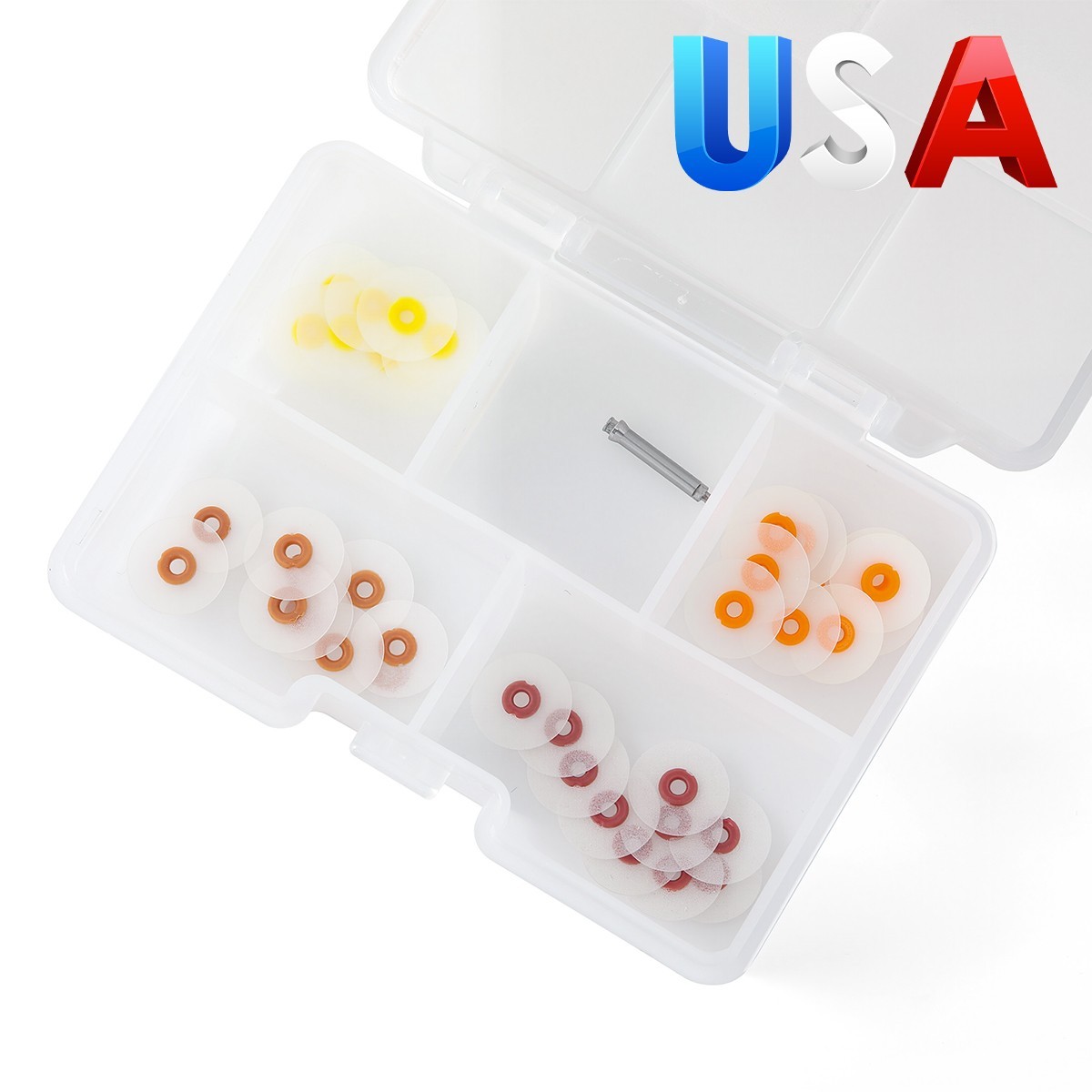 Dental Polishing Discs 40pcs 12mm Aluminum Oxide Coarse Fine Extra Fine Kit
