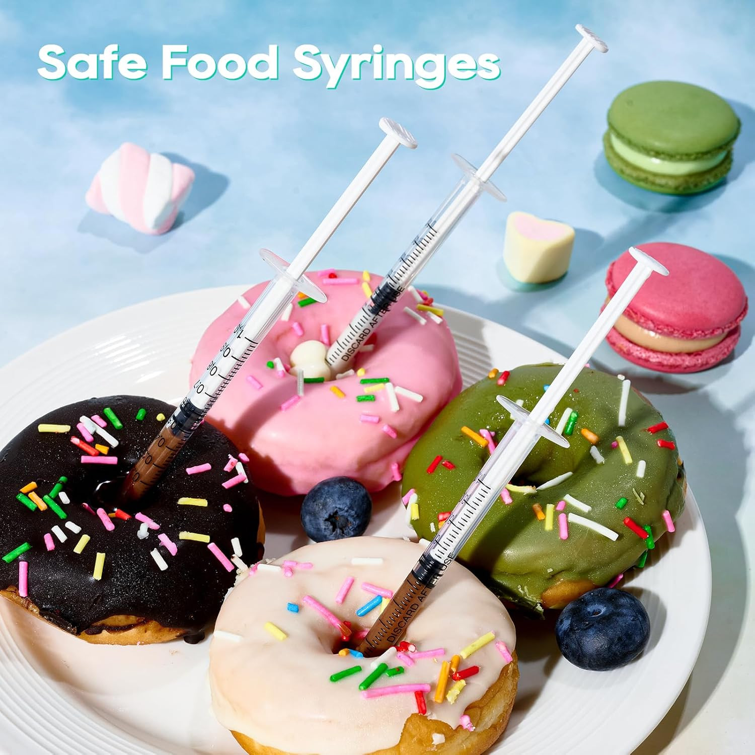 100 Pack 1ml Syringes with Caps, 1cc Syringe Needleless, Small Oral Syringe with