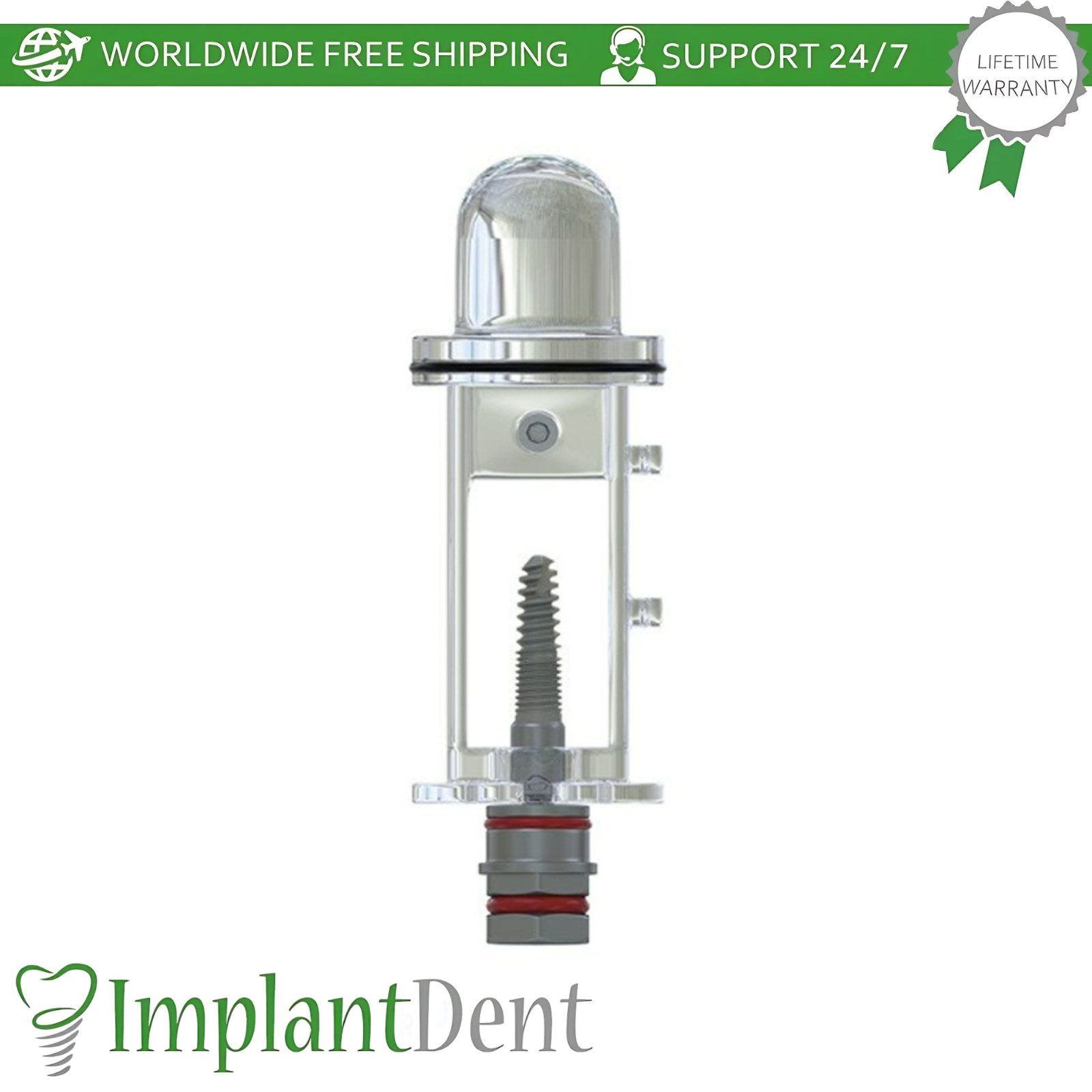 X10 Spiral Smart Dual Thread Titanium Dental Fixture Int Hex 2.42mm Connection