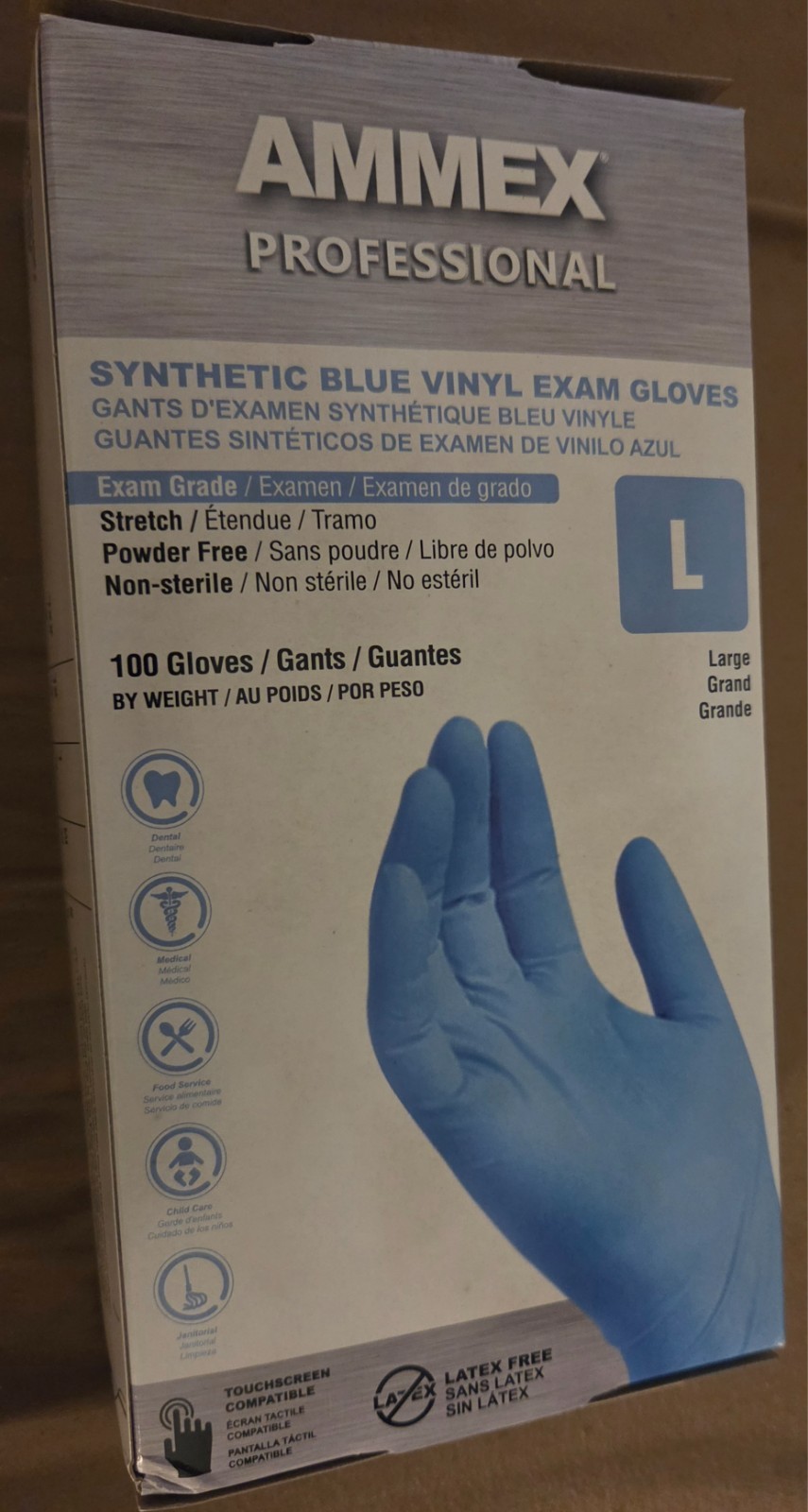 AMMEX VSPF46100 Medical Vinyl Glove – 10 box 100 gloves per box
