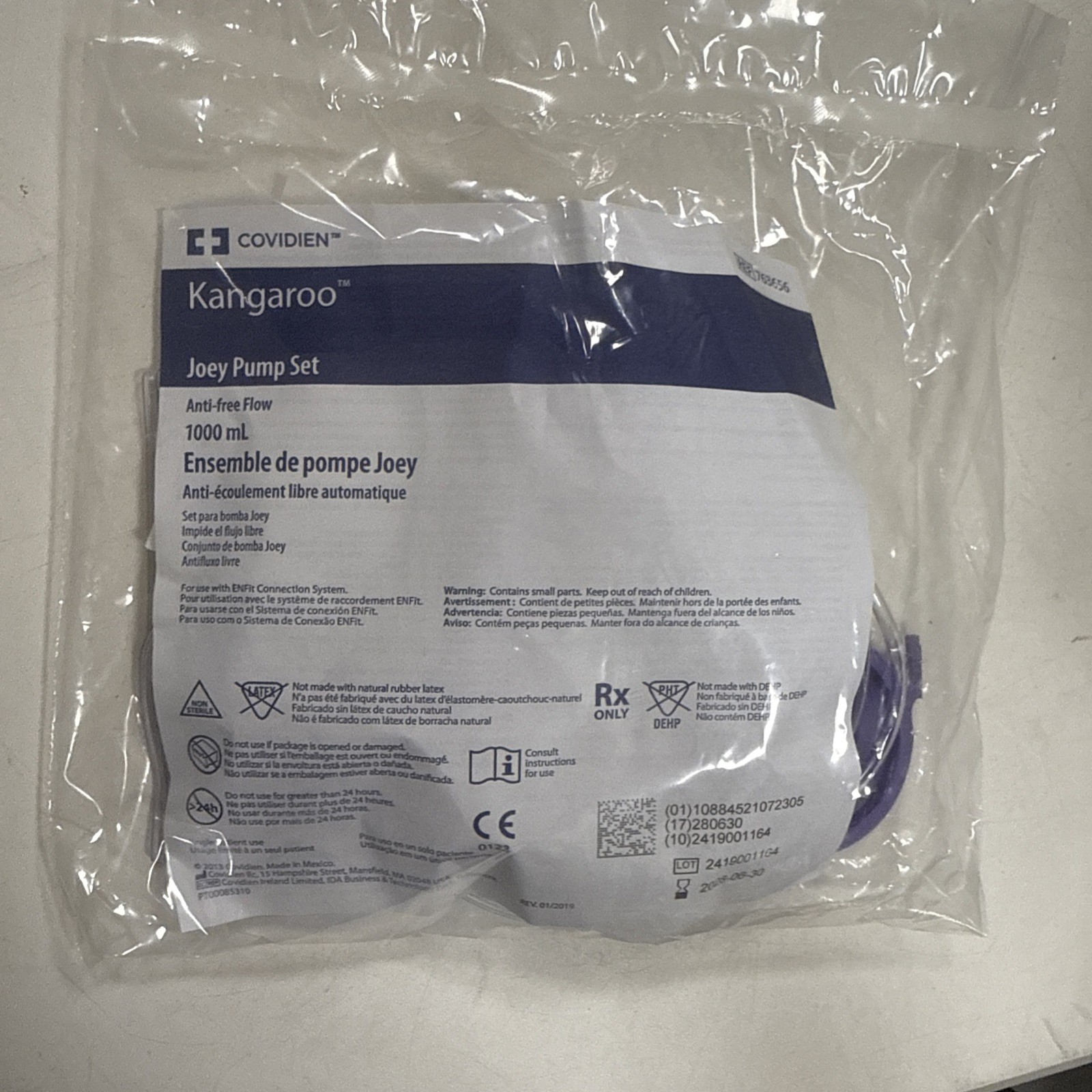 Lot Of 20 Kangaroo Joey Pump Set Bag ( 1000mL Ref 763656 – Expiration 06/2028