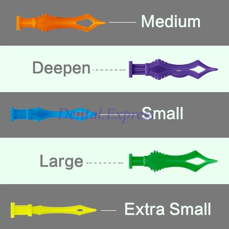Dental Diamond Wedges Plastic Interdental Adaptive Diastema Teeth Fender 5 Size