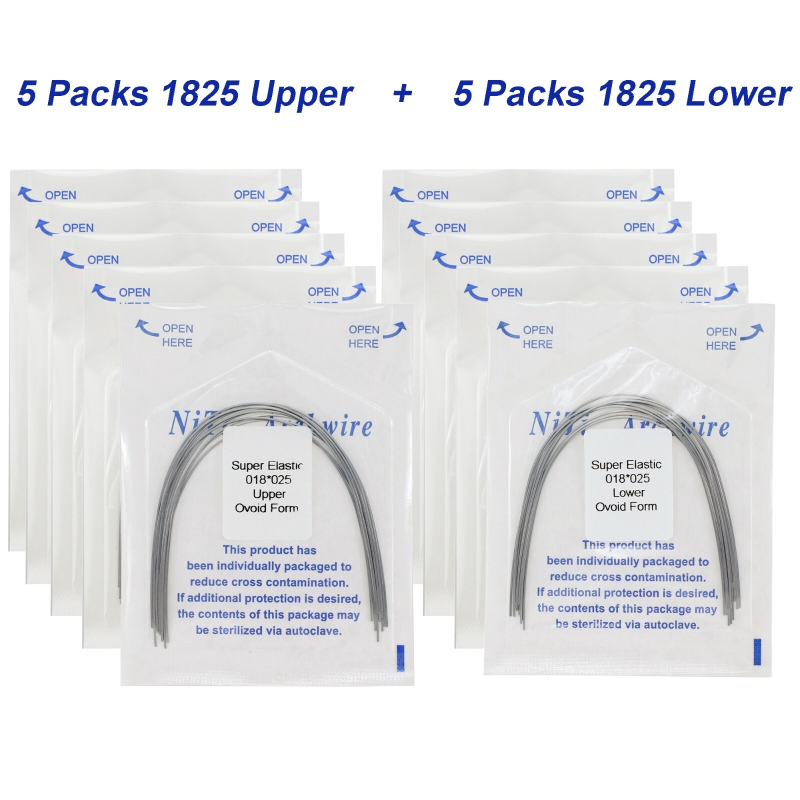 100PCS Dental Orthodontic Niti Arch Wire Natural Ovoid arcos de ortodoncia Niti