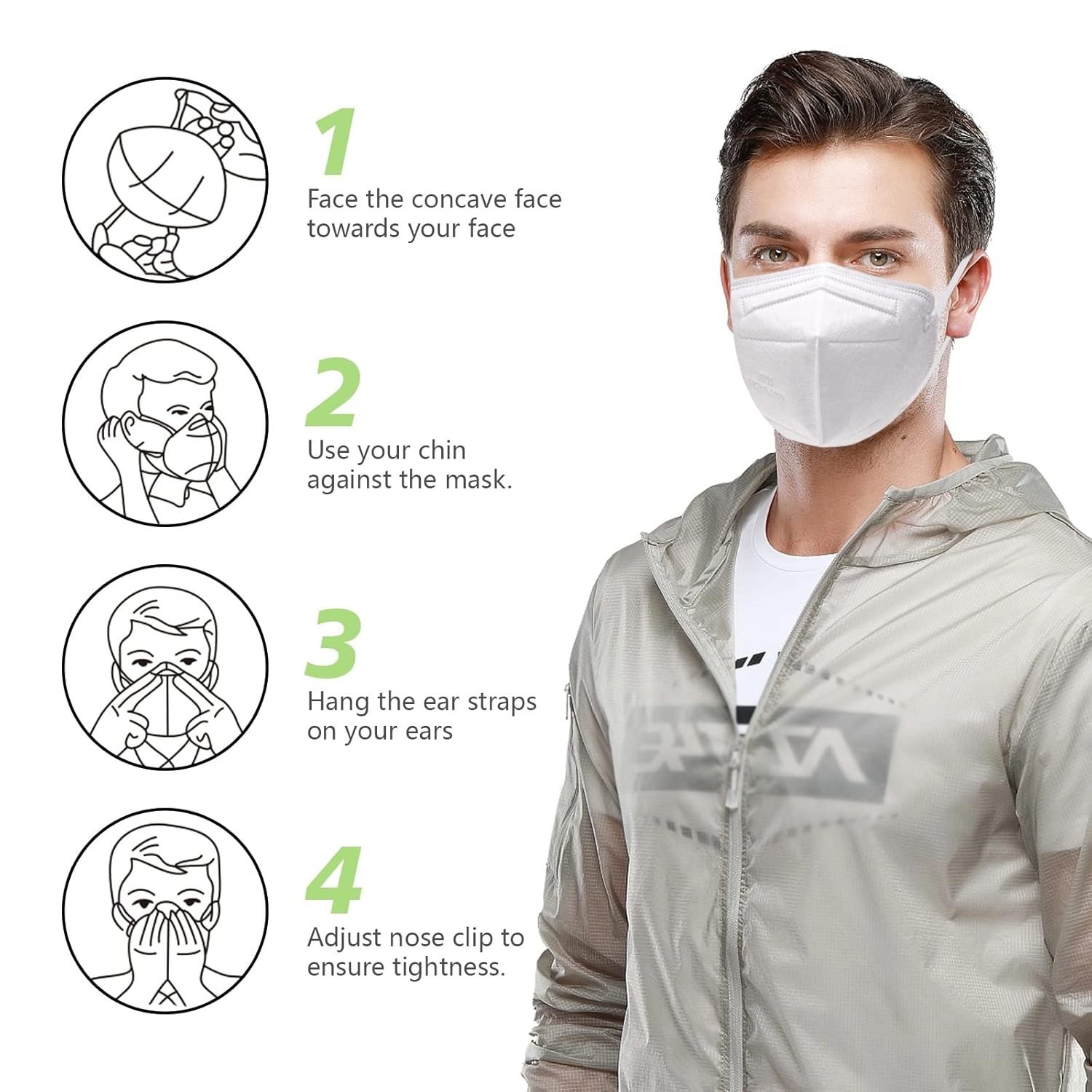 Disposable 50 Pcs Face Masks with Adjustable Ear Loops – Comfort & Security