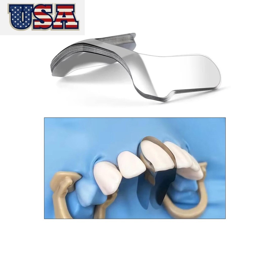 Dental Contoured Anterior Matrix Bands Restoration Polyester Matrices Blue Strip