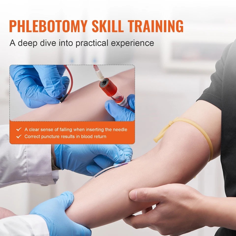 IV Practice Kit Phlebotomy Venipuncture Practice Arm for Students Nurses