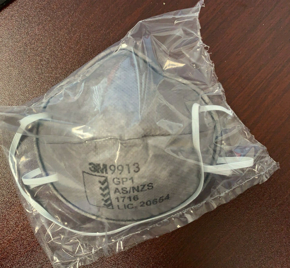 1 Each 3M 9913 GP1 Cupped Particulate Respirators (Please see photos)
