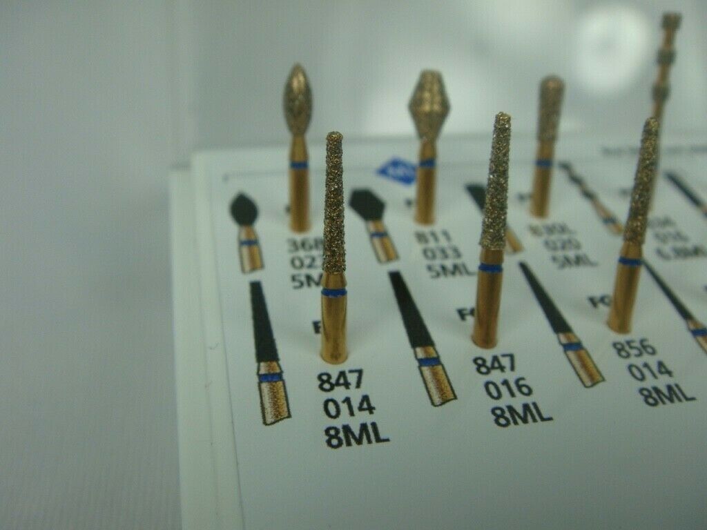 Coltene Diatech Crown & Bridge Preparation Kit of 14 Multilayered Gold Plated