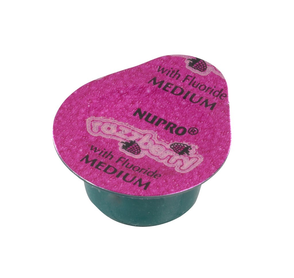 Dentsply 801311 Nupro Prophy Paste Cups Fine Grit Razzberry With Fluoride 200/Pk