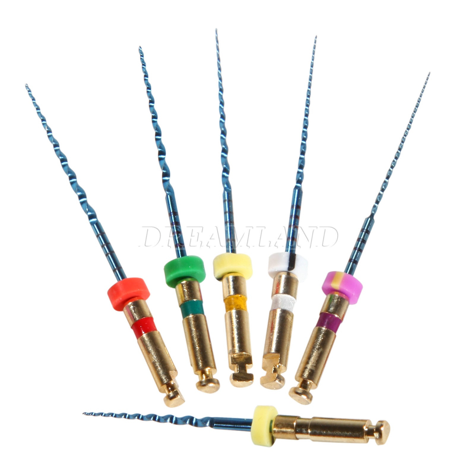 6pcs Dental NiTi Super Files Rotary Tip Endodontic Endo Motor Root Canal 25mm