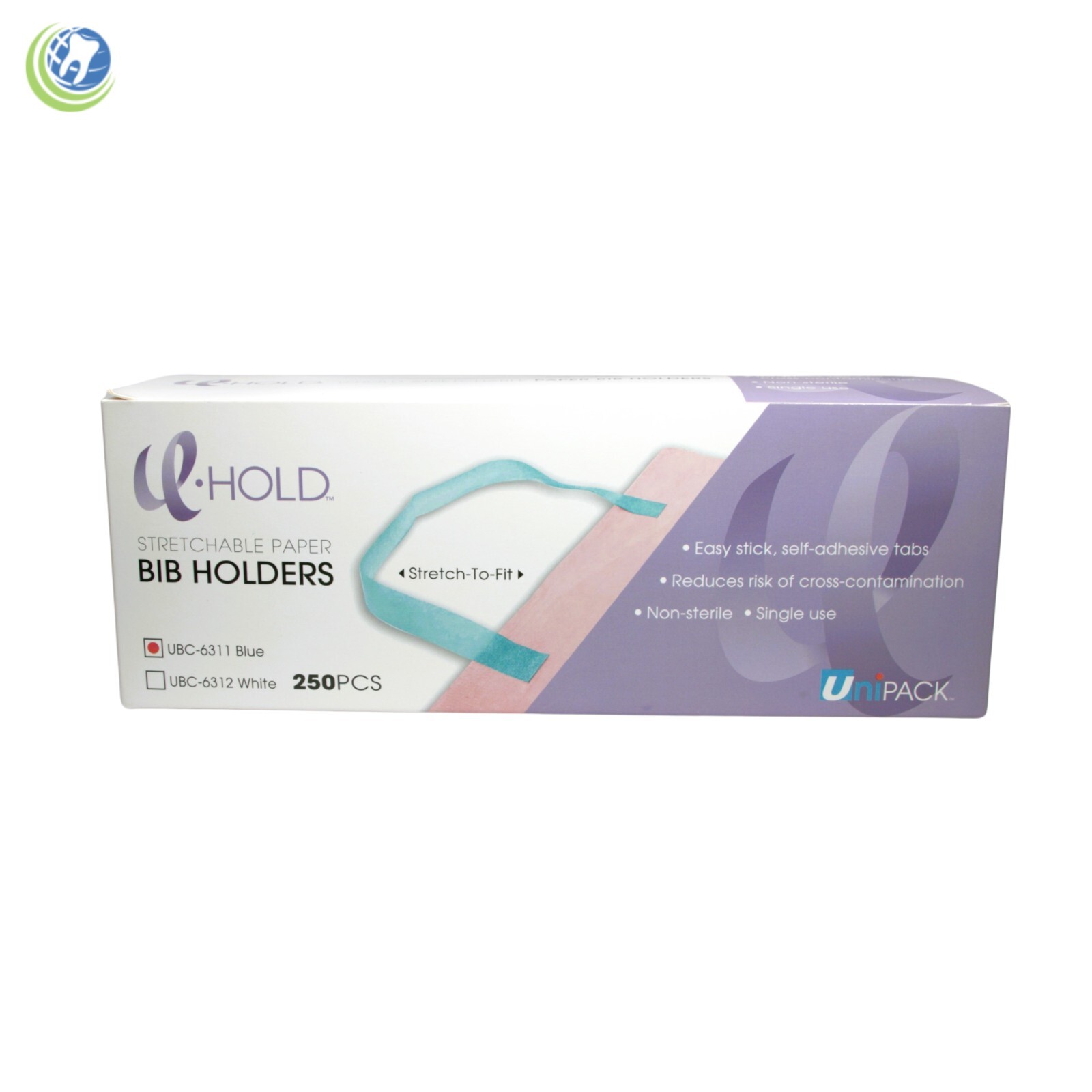 Dental Paper Disposable Aseptic Self-Adhesive Patient Bib Holder U-Hold Stretch