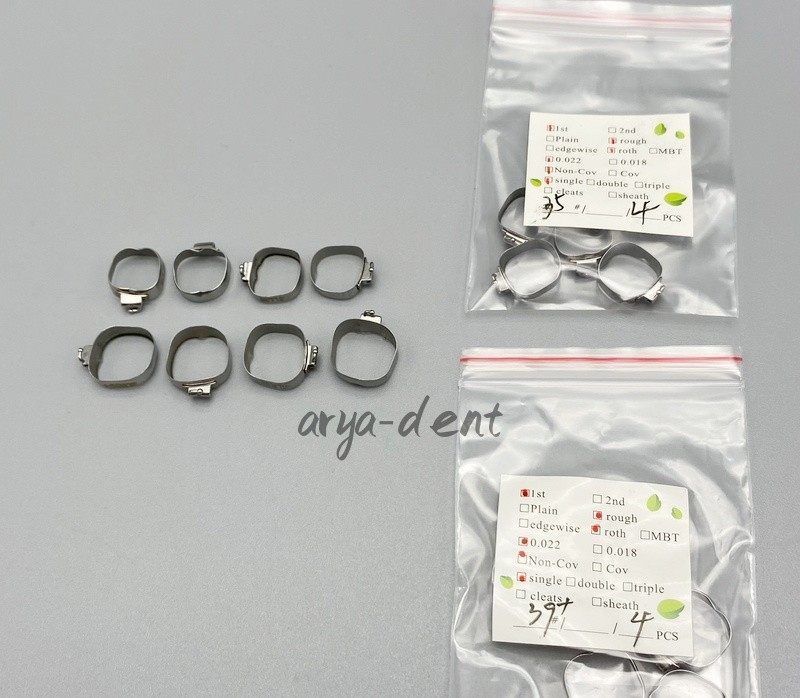 Dental Orthodontic 1st Plain Molar Bands Buccal Tubes Cleats Roth 022 #29-44+