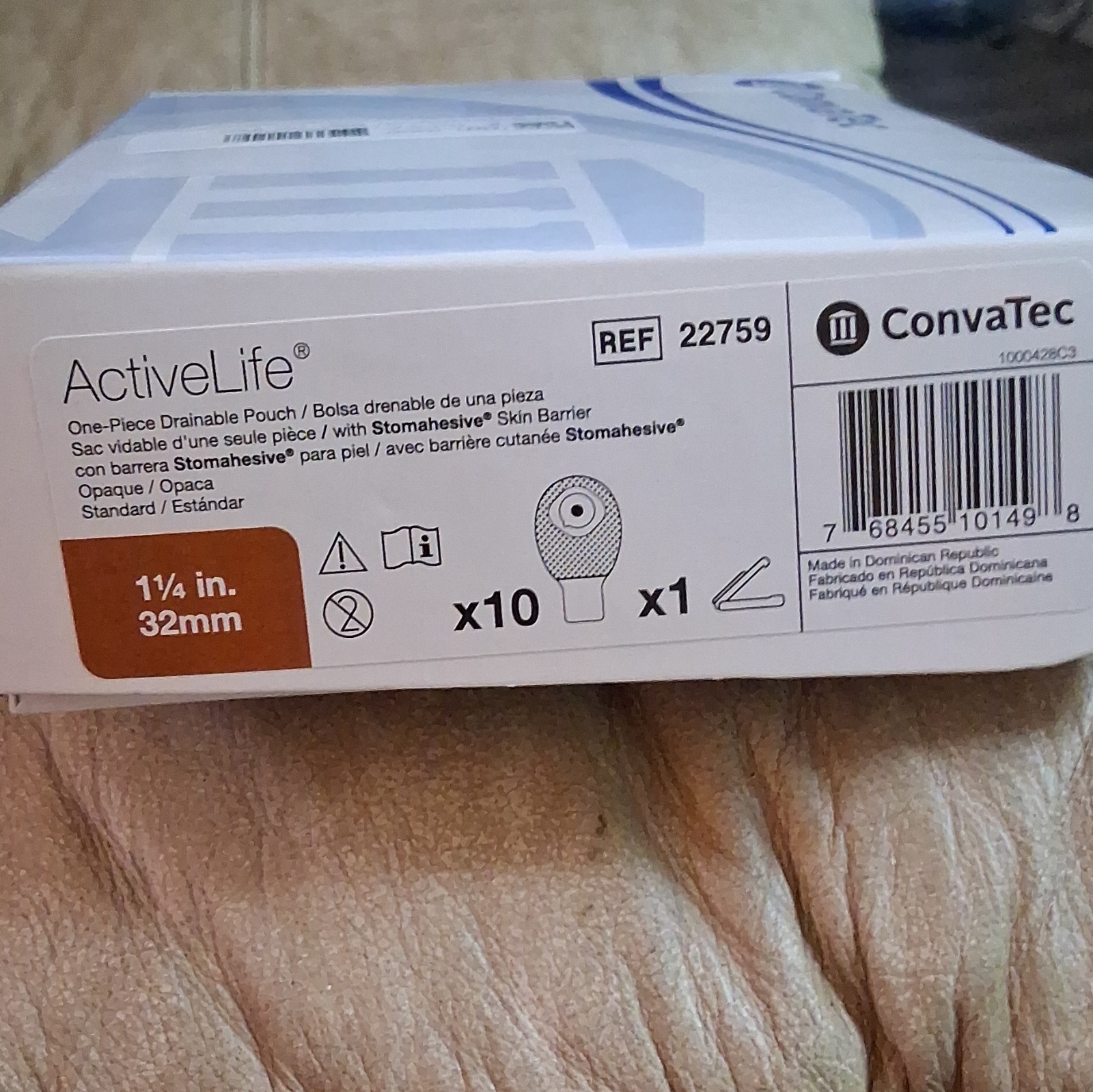 ConvaTec ActiveLife One-Piece Drainable Ostomy Pouch Pre-Cut 32mm MPN 22759