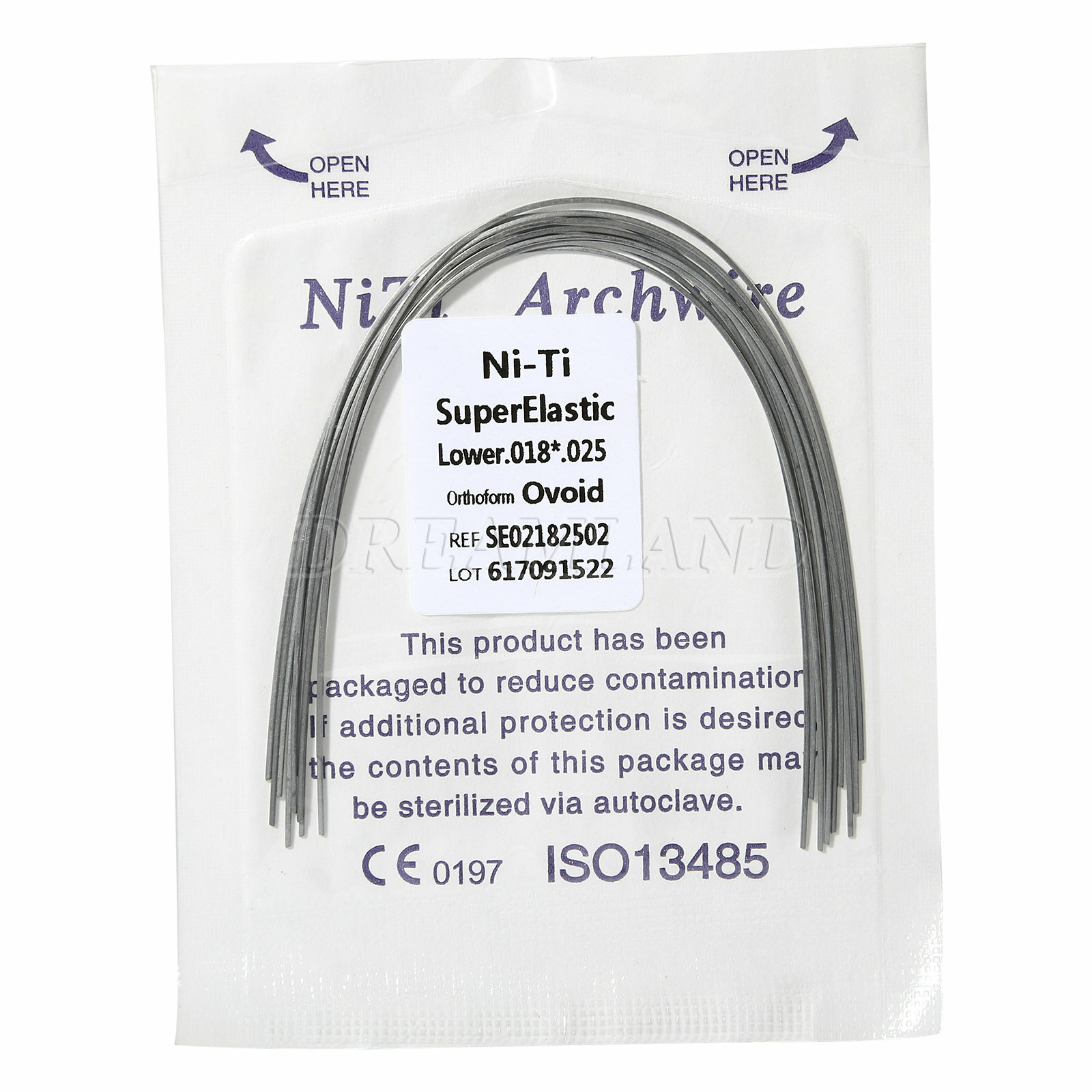 100PCS Dental Ortho Niti Rectangular Arch Wire Super Elastic / Metal Brackets