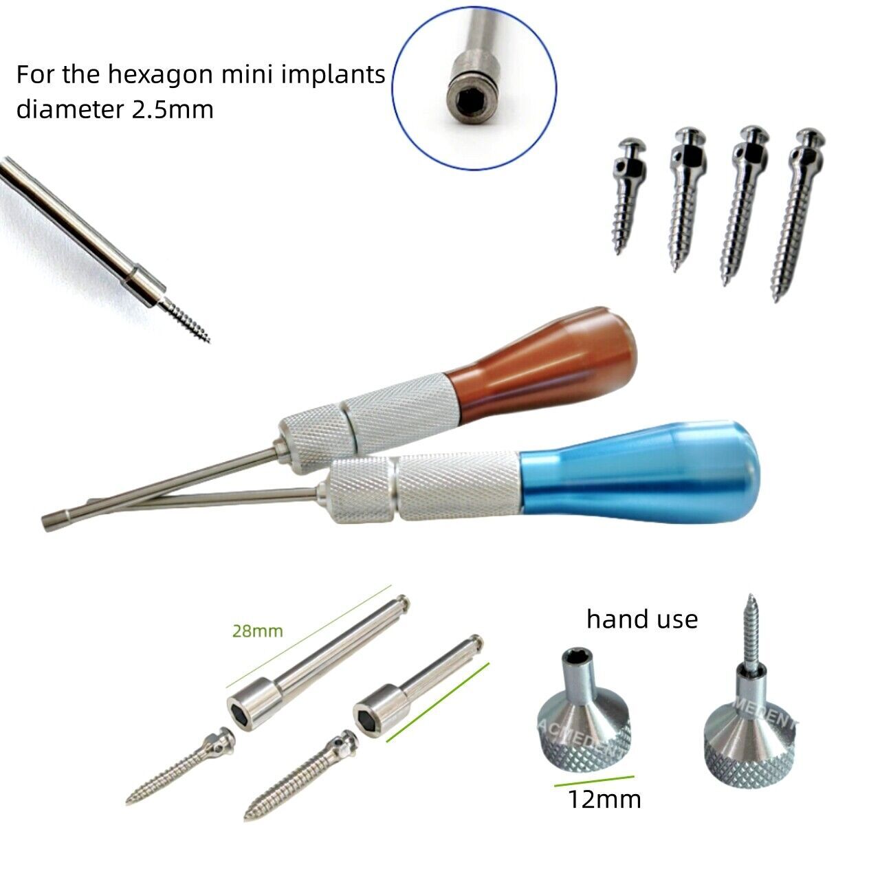 Dental Orthodontic Mini Micro Screws Driver Screwdriver Handpiece Key