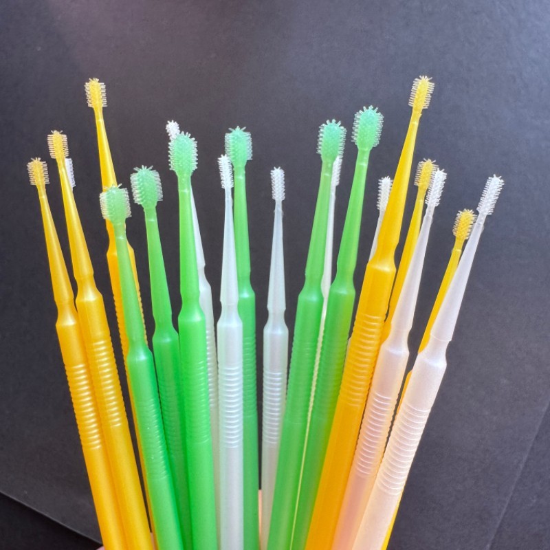 S M L Dental Disposable Silicone Micro Applicators Brushes Fiber-Free Microbrush