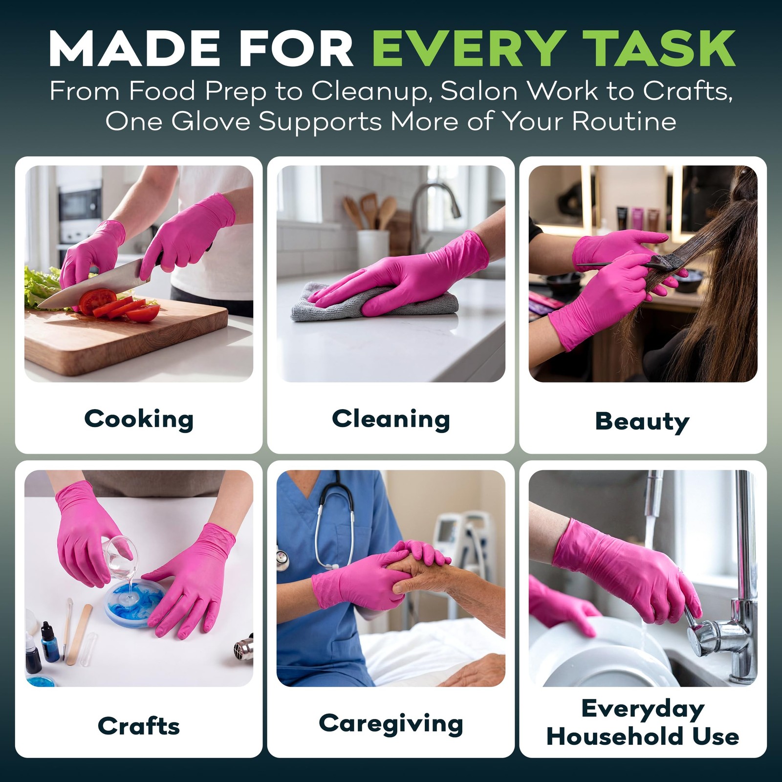 Pink Nitrile Disposable Gloves 50 Count XS, 3 Mil – FifthPulse Fuchsia Small