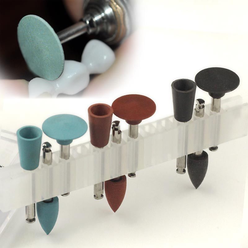 AZDENT Dental Diamond Composite Polishing Kit RA HP FG Medium Burs Polisher Disc
