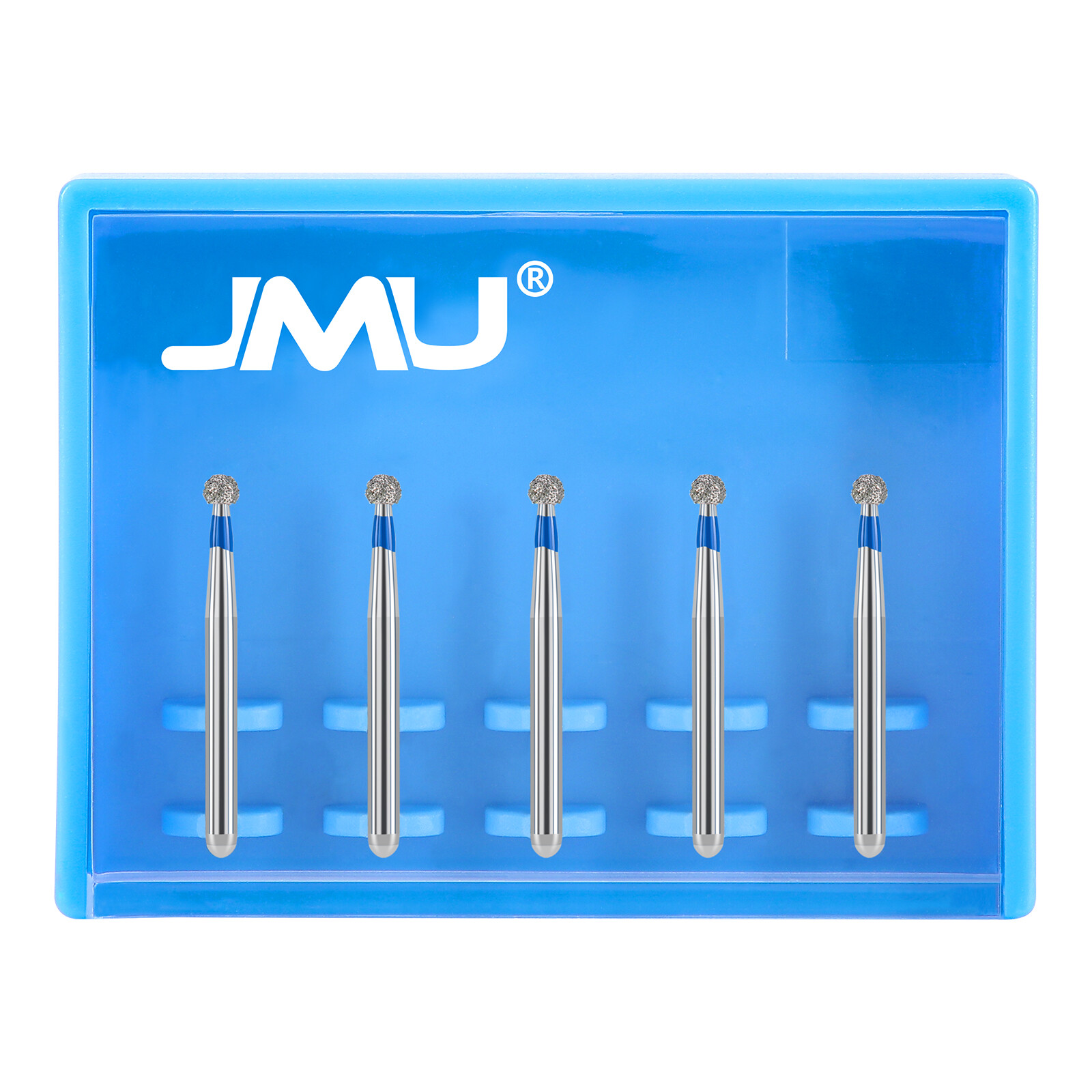 5Pcs/Pk JMU Dental FG Diamond Burs For High Speed Handpiece Medium Grit Round