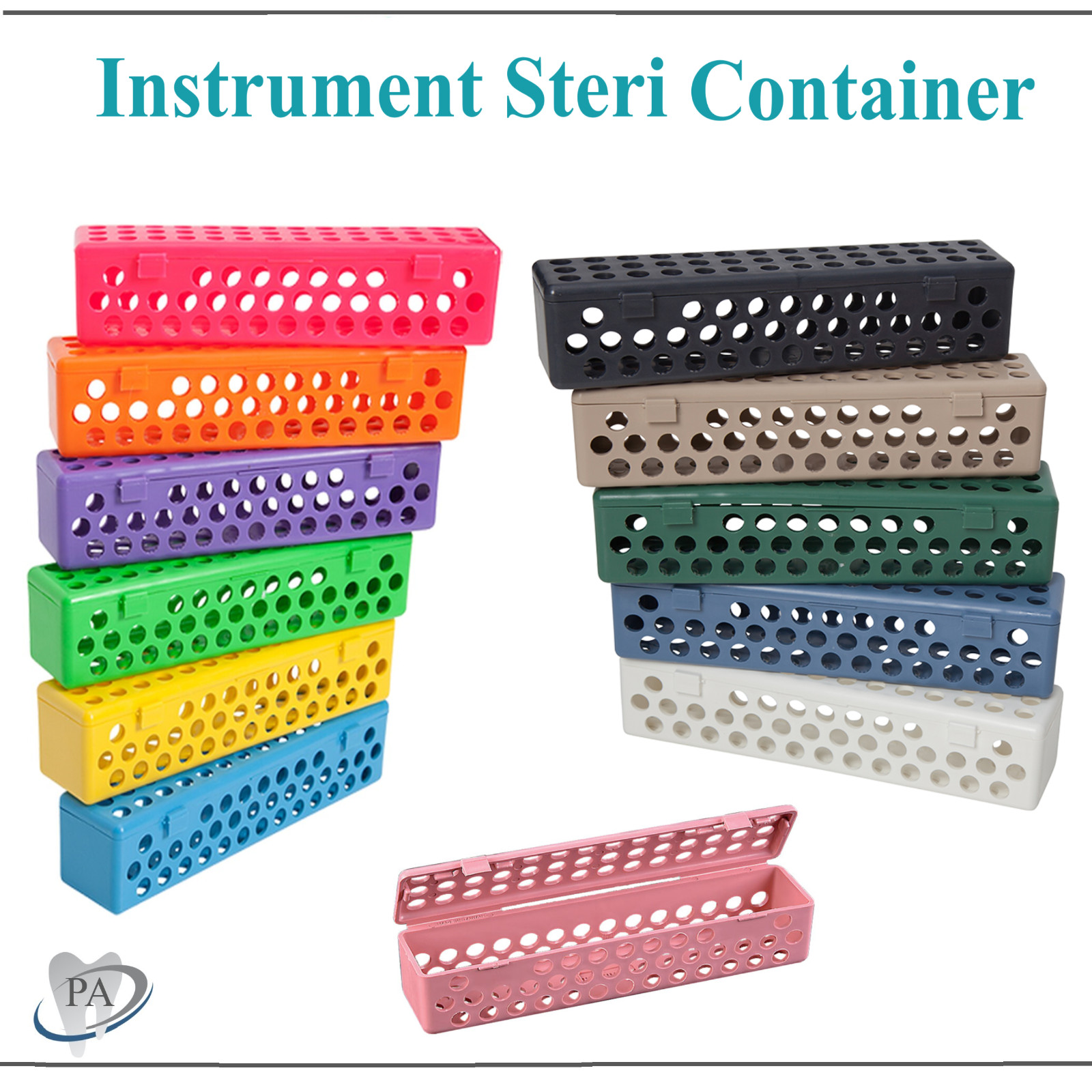Dental Surgical Tattoo Instrument Steri Container Autoclave To 275F Pick Color