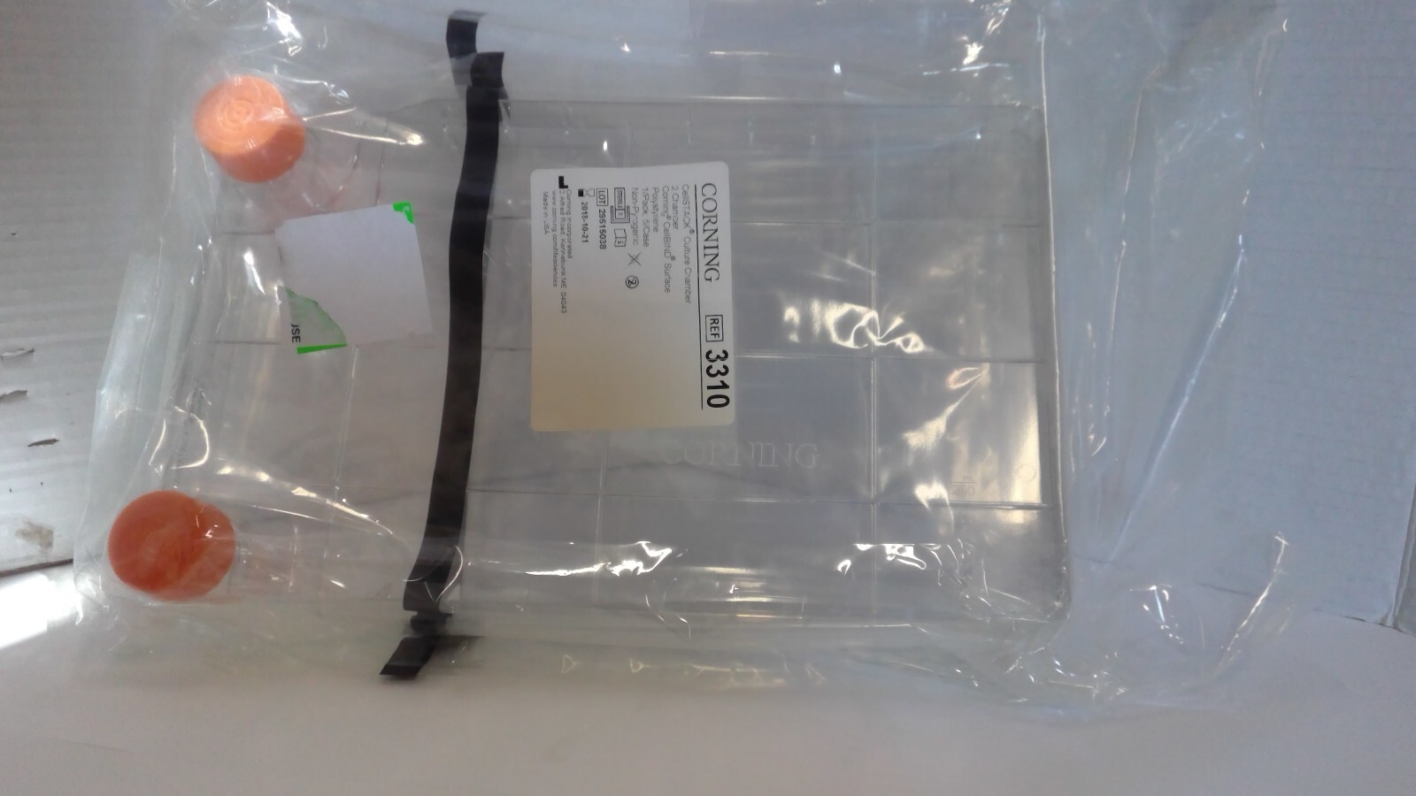 Corning 3310 CellSTACK 2 Layer Culture Chamber w/ Vented Screwcaps, 127cm2growth