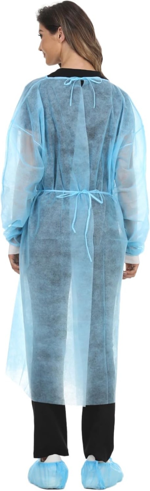 Versatile Disposable Gowns for Safety – Long Sleeve, 100% Polypropylene, 15 Pack