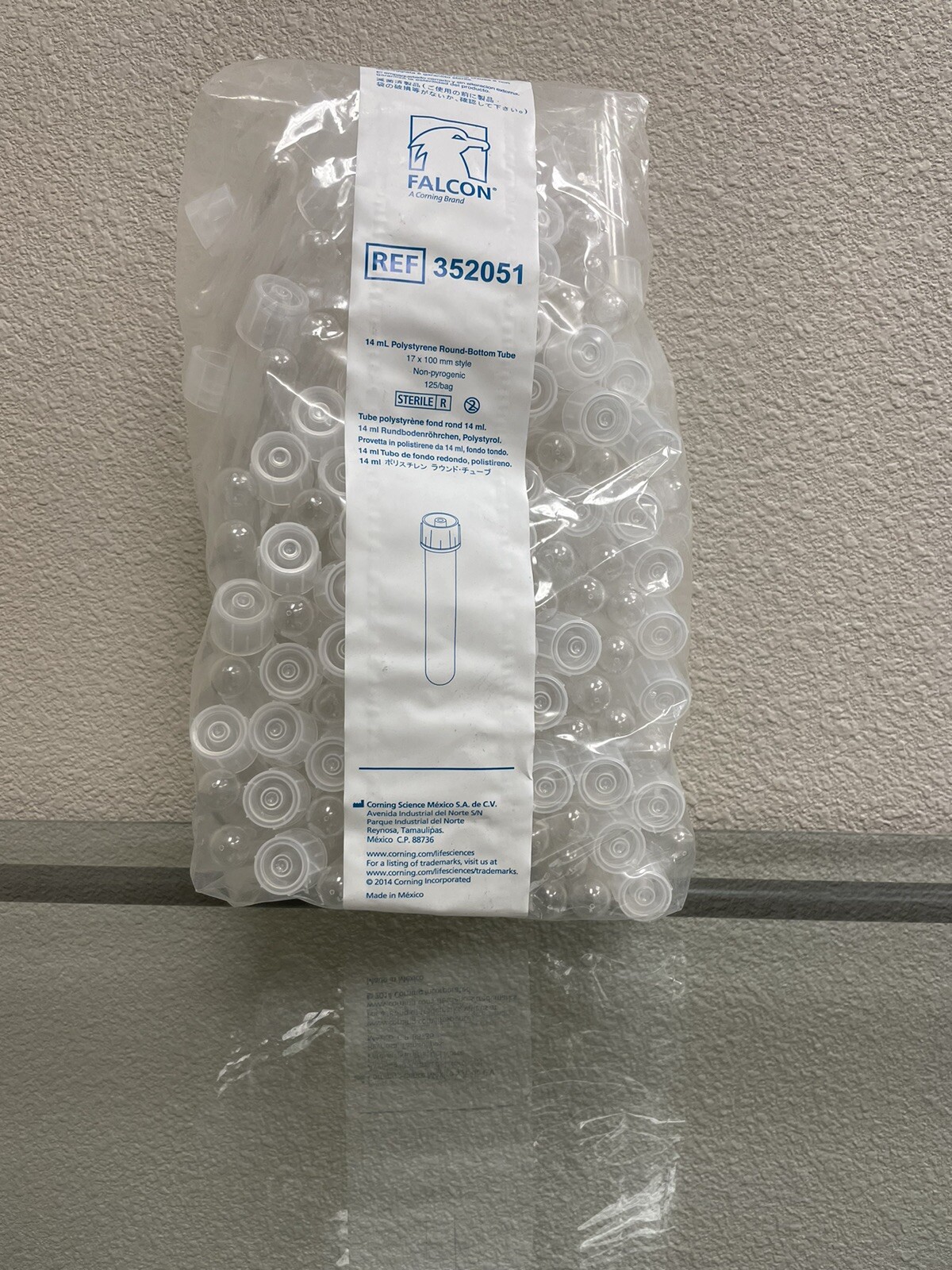 Falcon 14mL Round Bottom Test Tube With Snap Cap, Pack Of 125